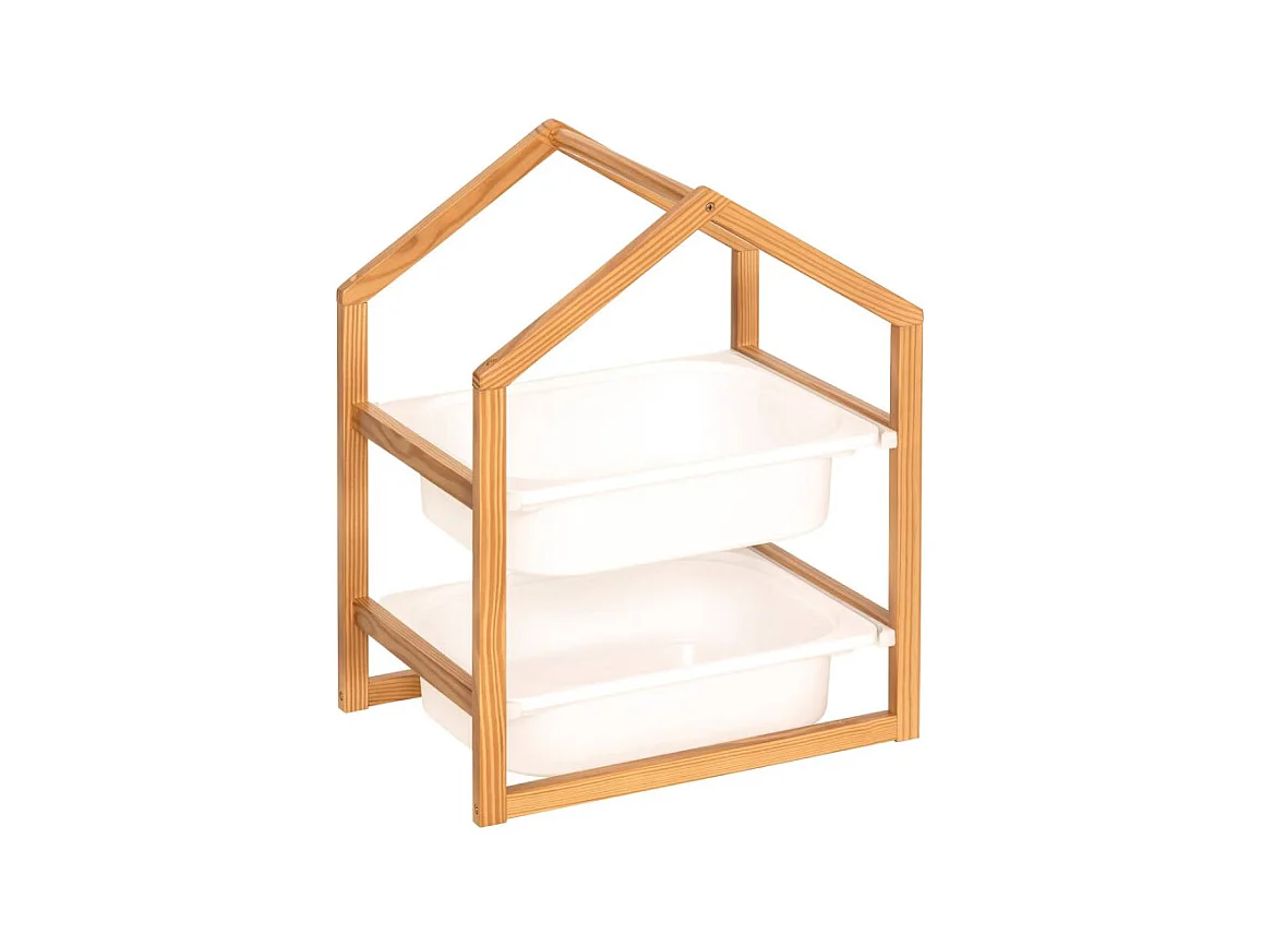 Meuble de Rangement 2 Bacs "Bako" 54cm Blanc