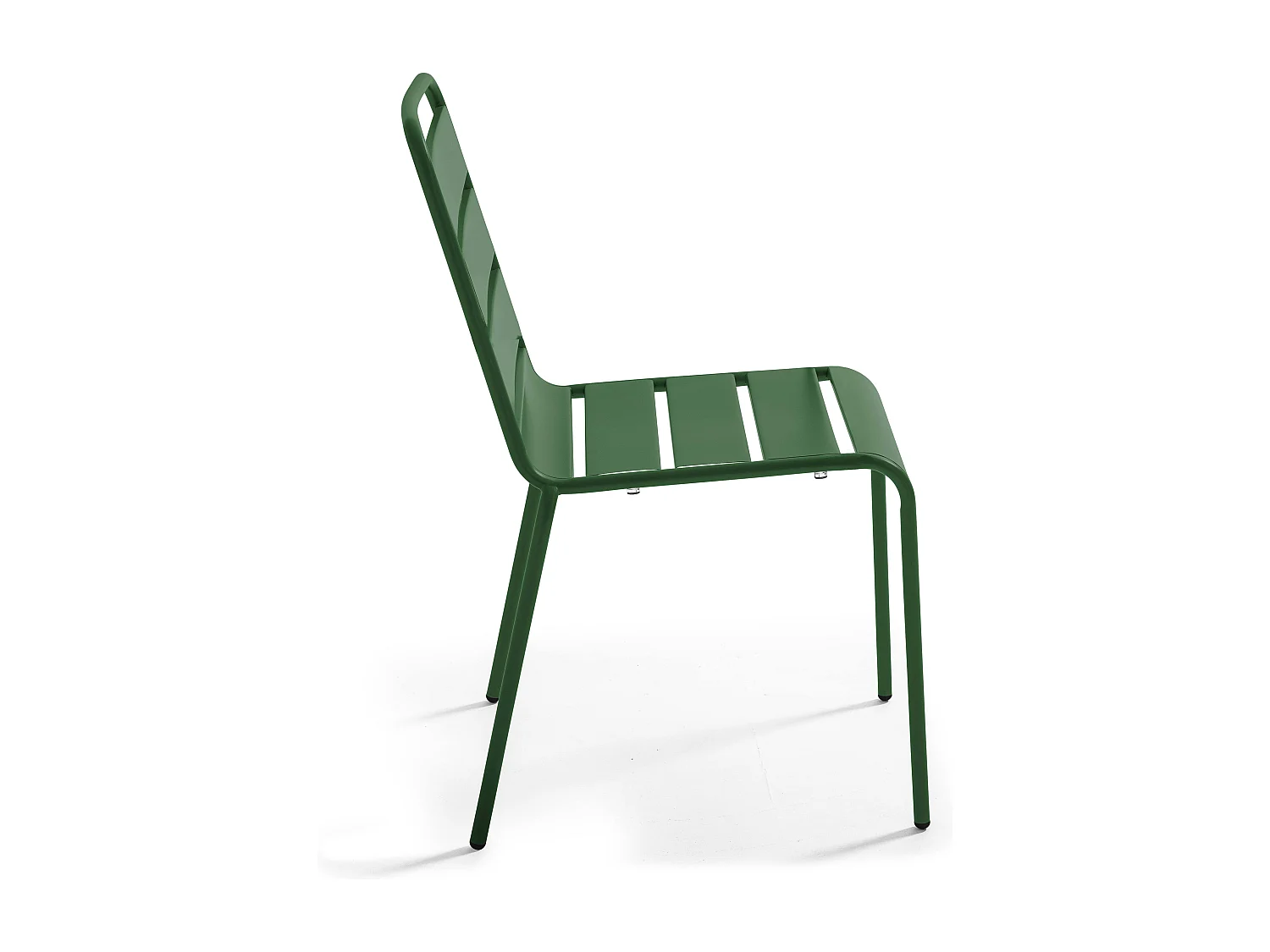 Chaise de jardin en métal vert forêt - Palavas