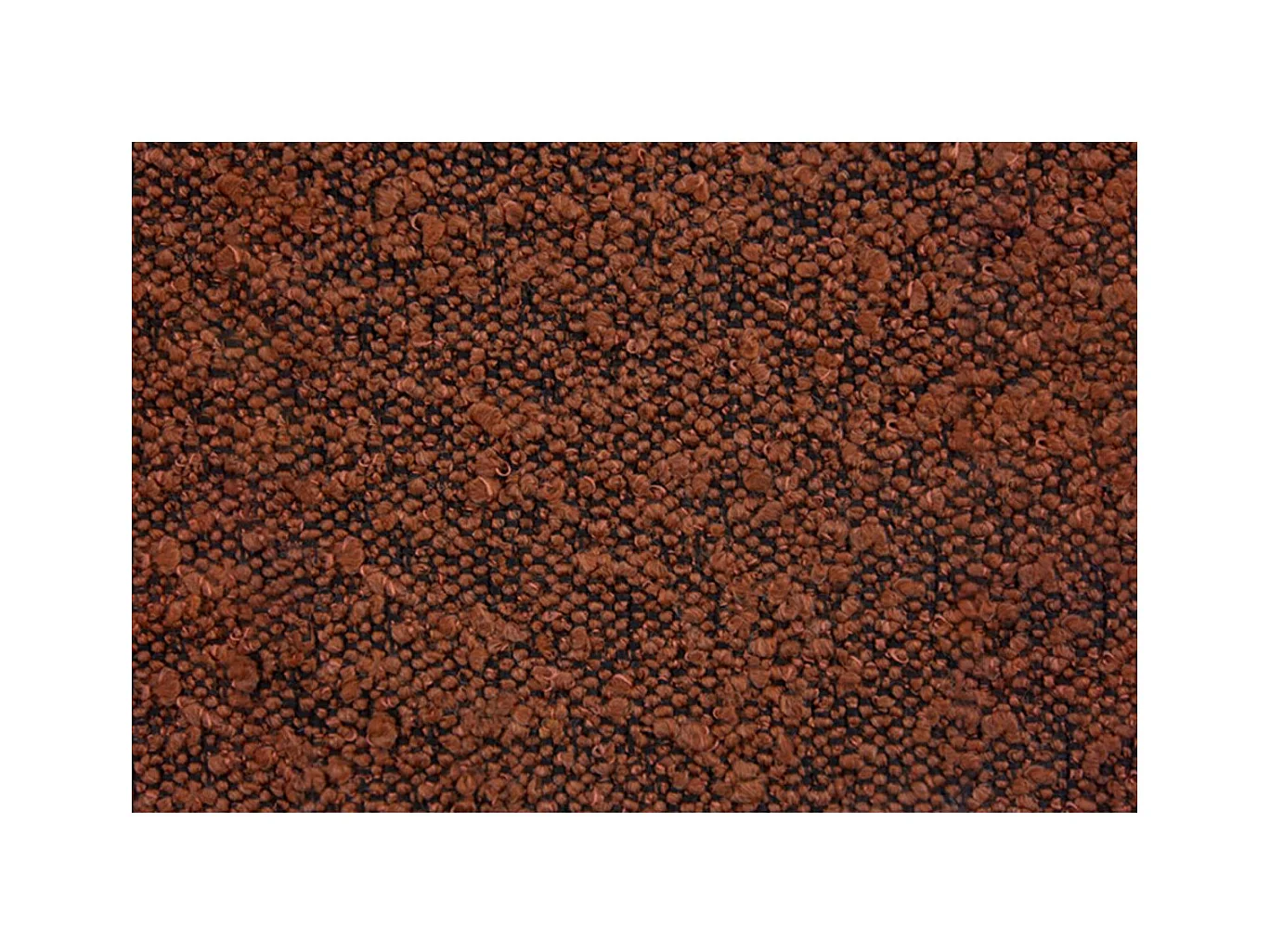 Lit coffre 140x200cm avec tête de lit lignes Bouclette Terracotta - Hauteur totale : 39cm