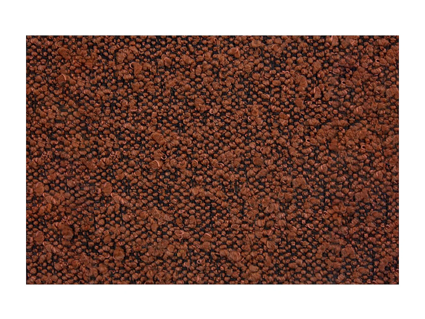 Lit coffre 140x200cm avec tête de lit lignes Bouclette Terracotta - Hauteur totale : 39cm