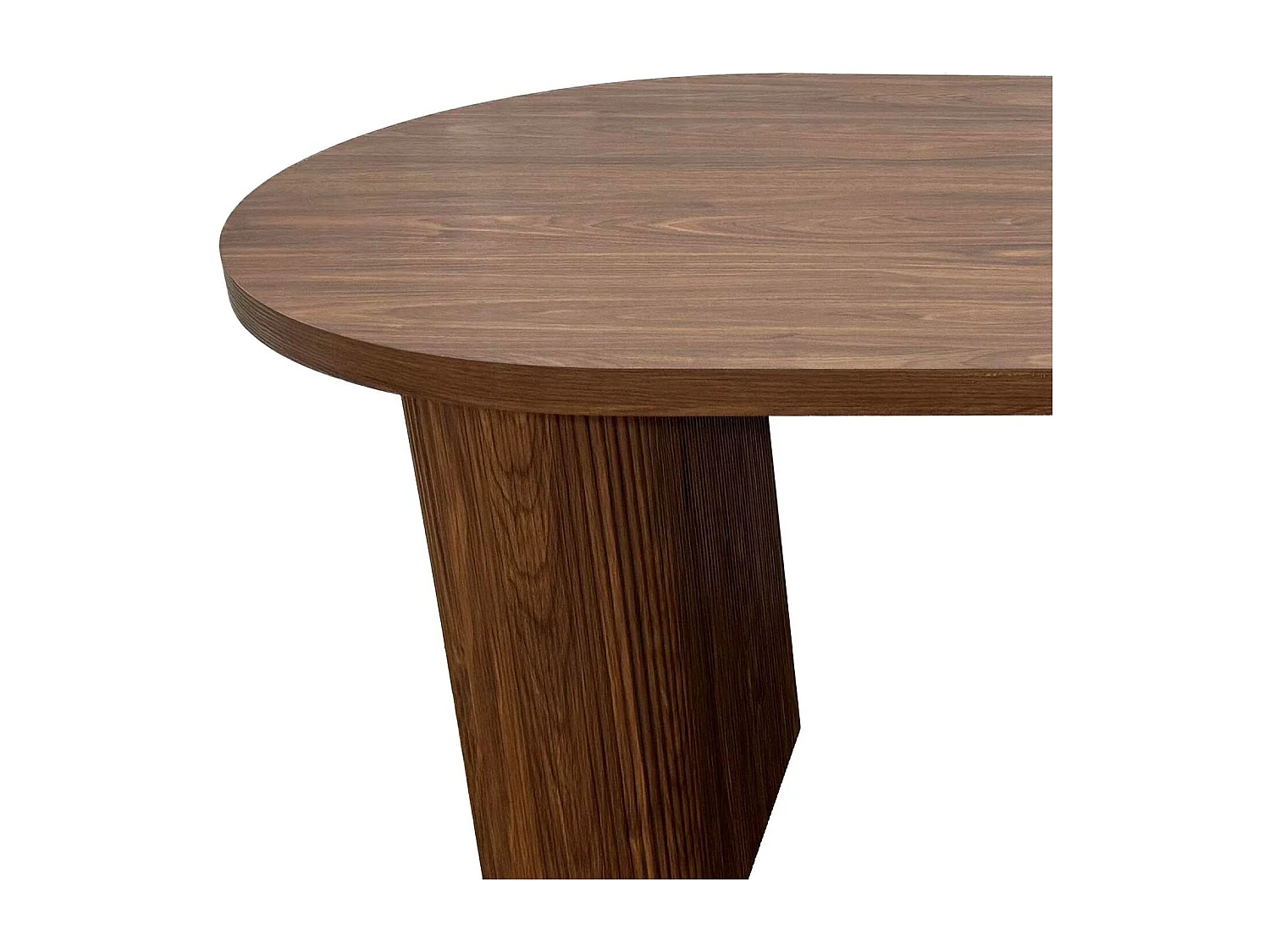 Table ovale Burundi avec pieds design style colonnes Bois Noyer