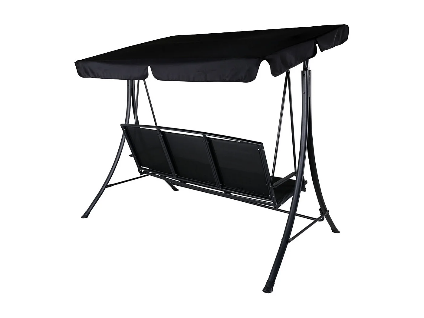 Balancelle de Jardin 3 Places "Madras" 160cm Noir