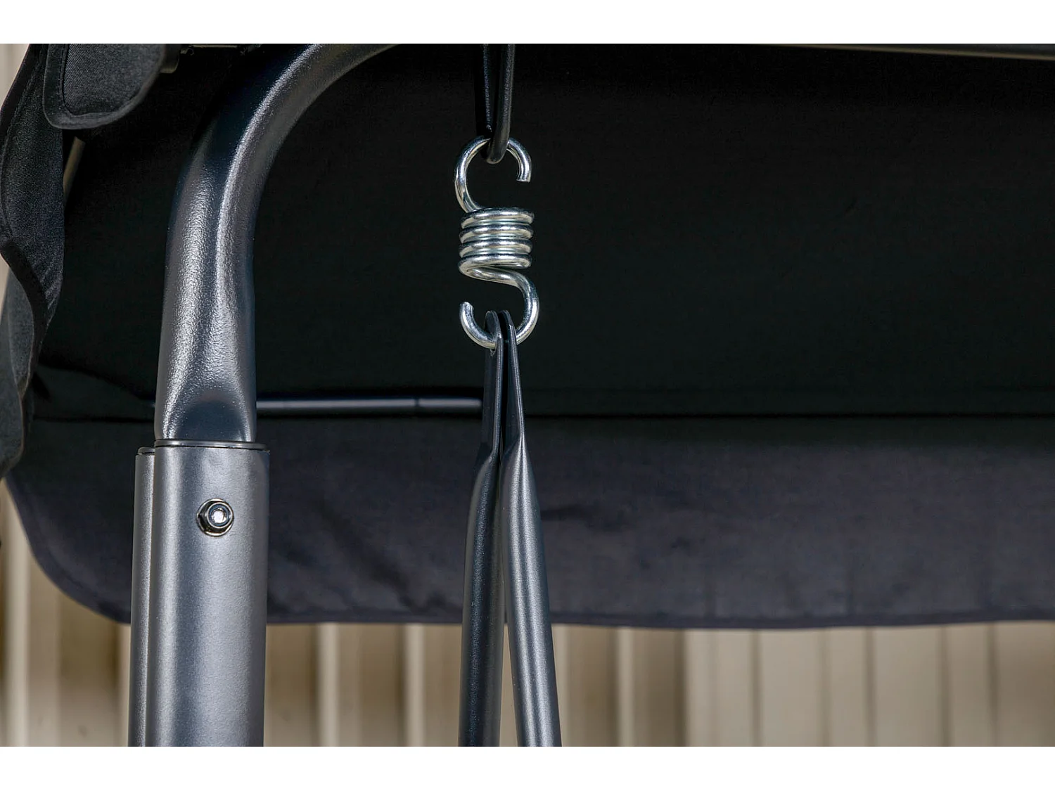 Balancelle de Jardin 3 Places "Madras" 160cm Noir