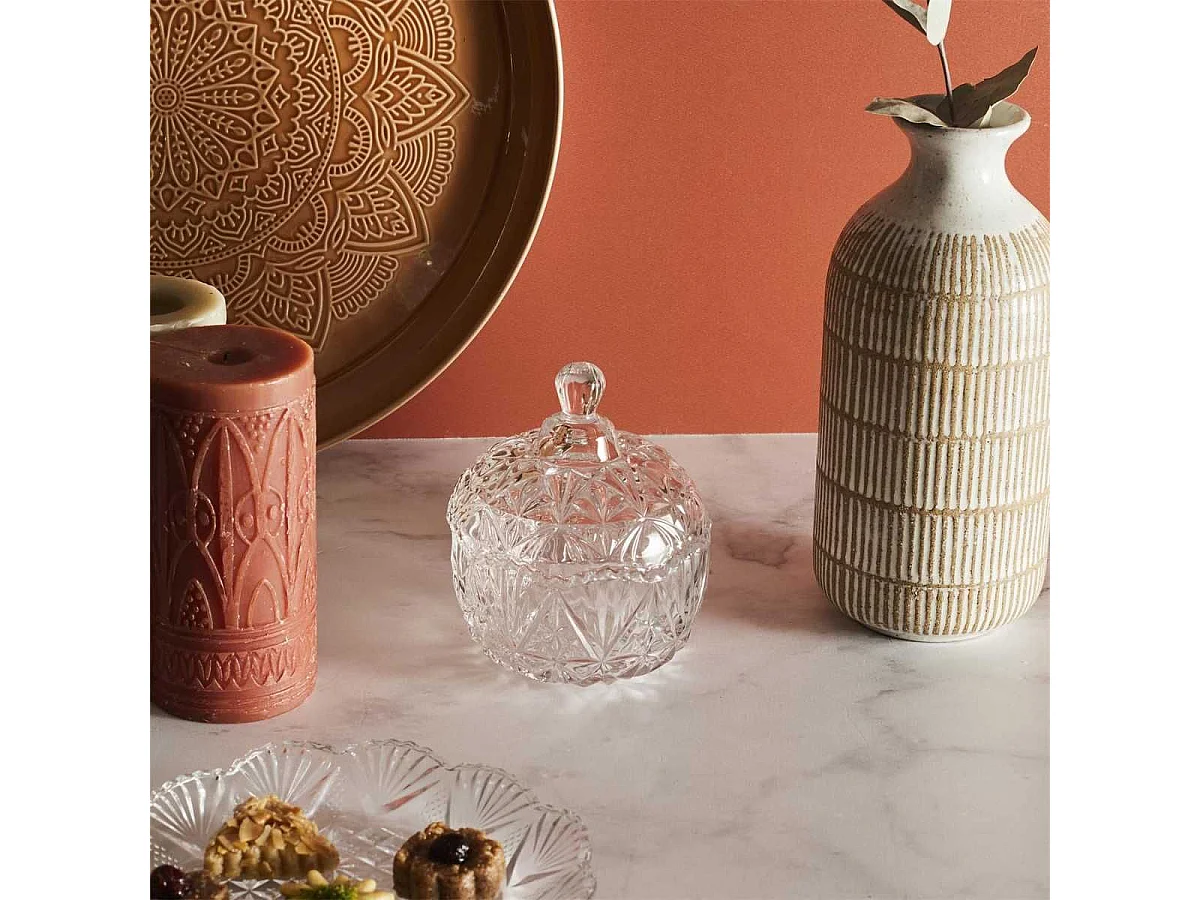 Duo de Bonbonnières sur Plateau en Verre 145cl - ENVIA