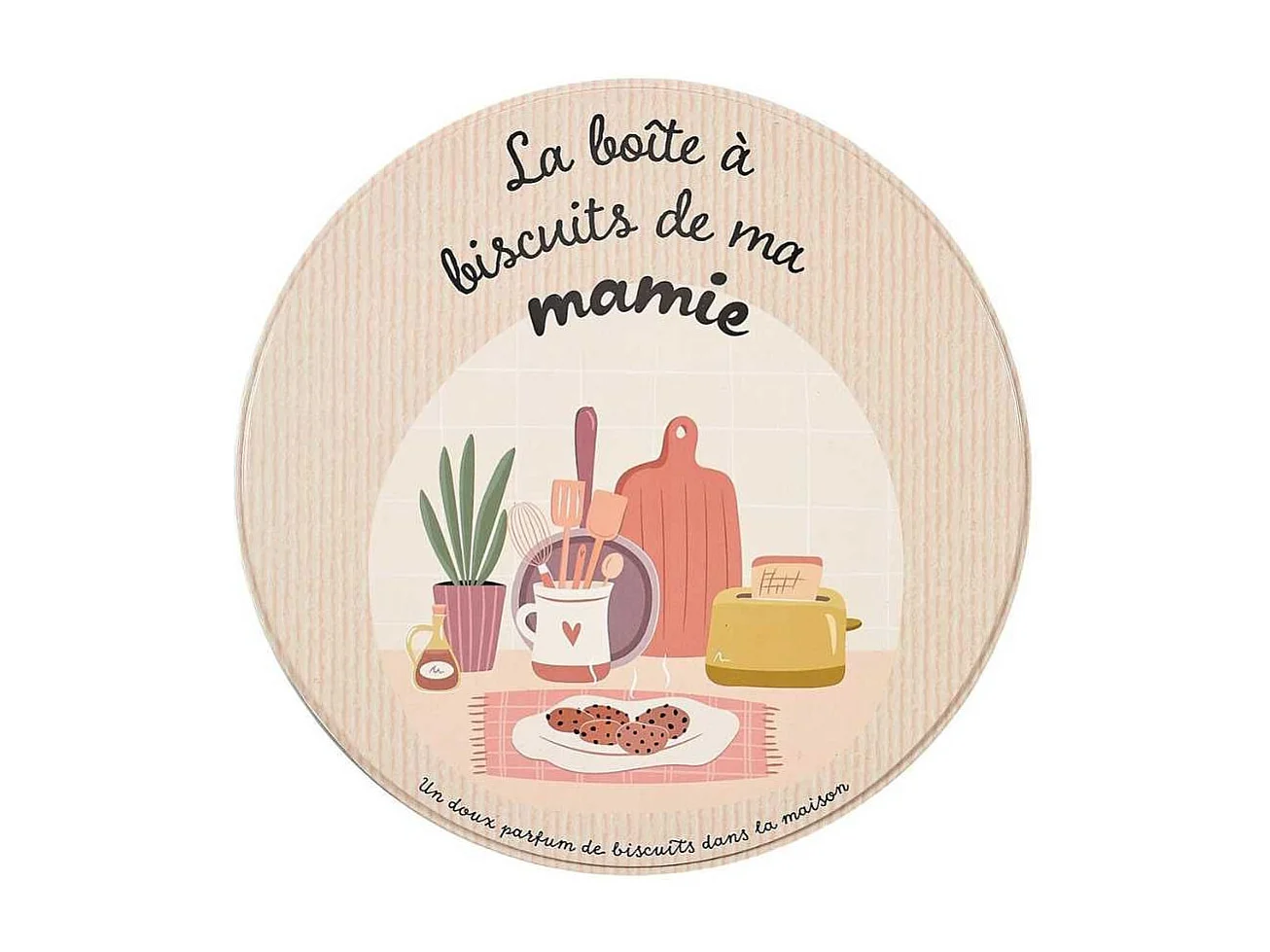 Set de 3 boîtes de rangement en métal pour pâtisseries à carreaux pastel