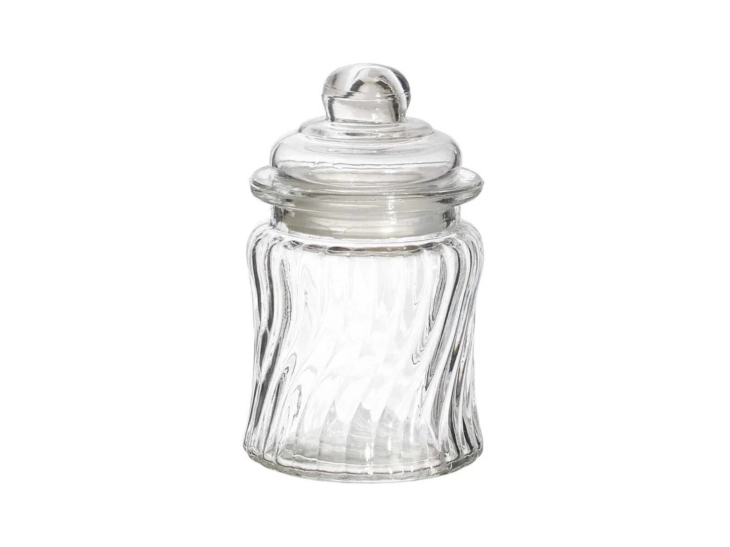 Bonbonnière en verre arrondi transparent Ø7,5cm