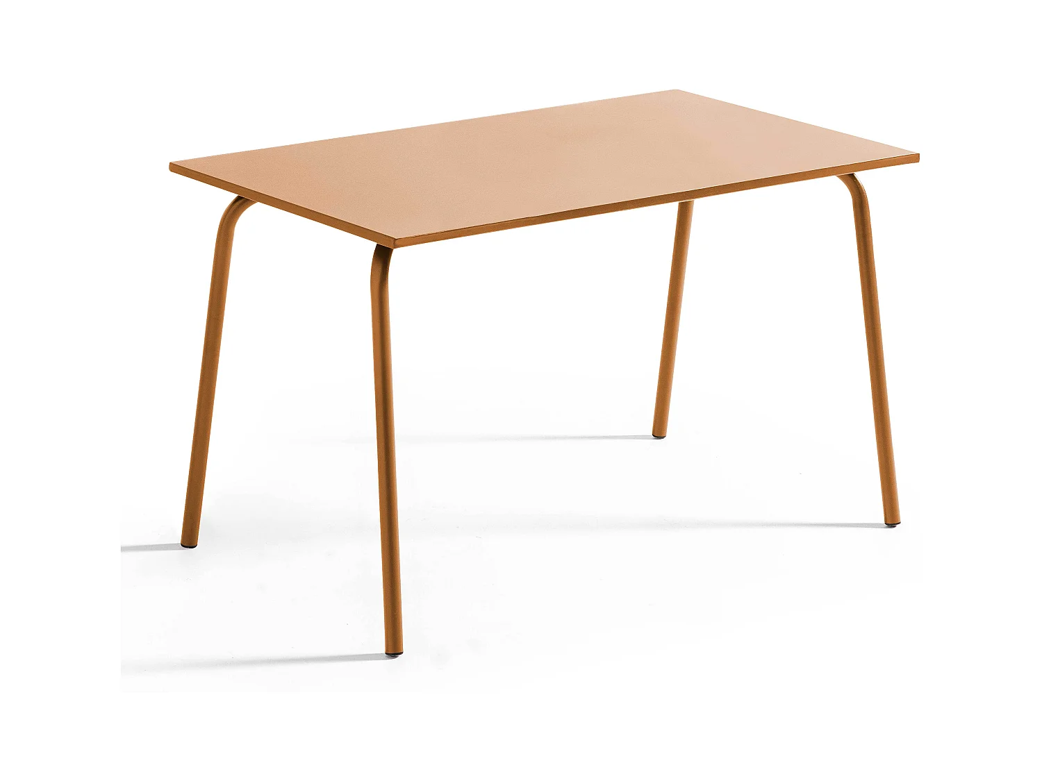 Table de jardin rectangulaire en métal caramel - Palavas