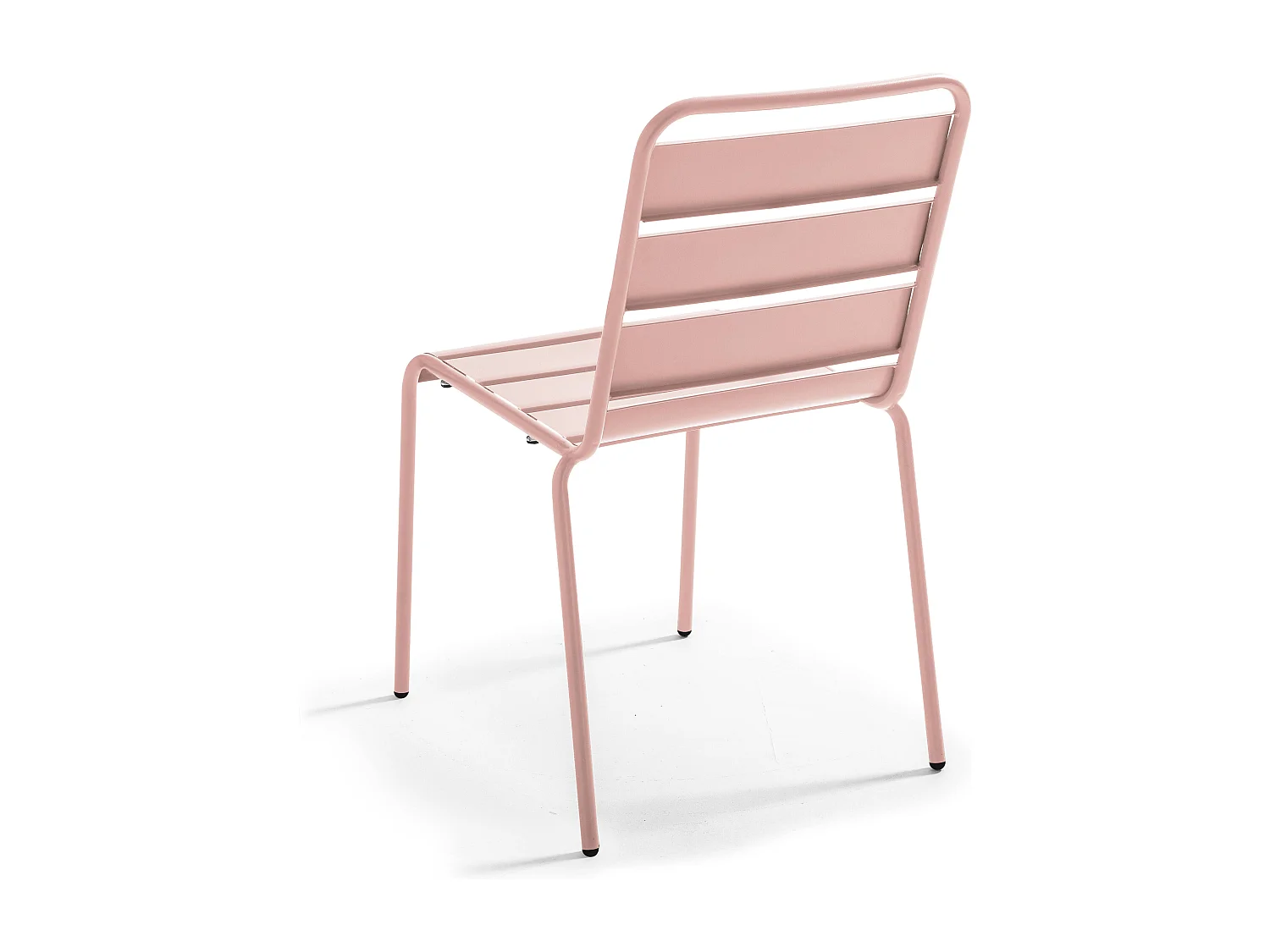Ensemble table de jardin en métal et 4 chaises Rose poudré - Palavas