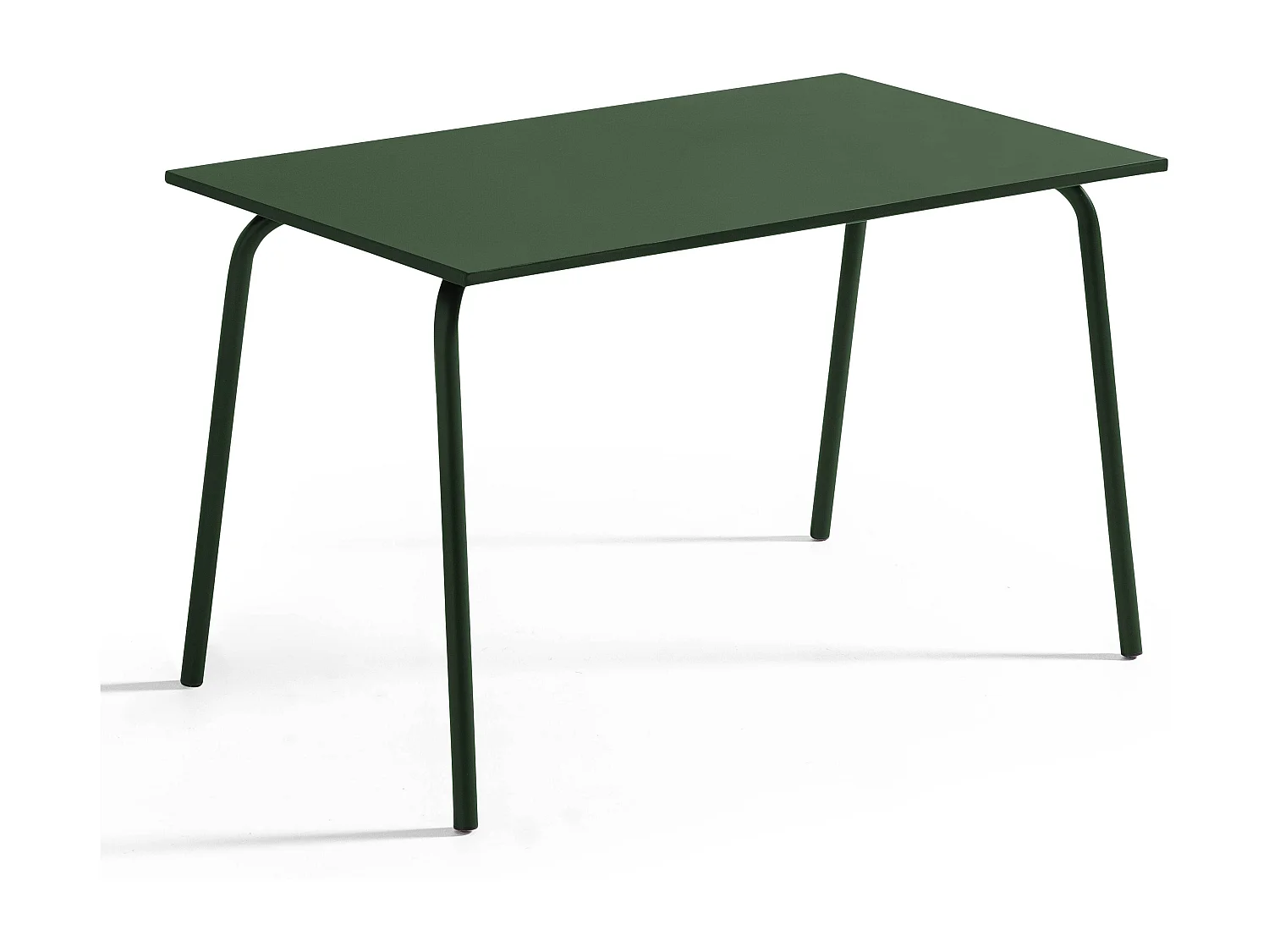 Ensemble table de jardin en métal et 4 chaises Vert forêt - Palavas