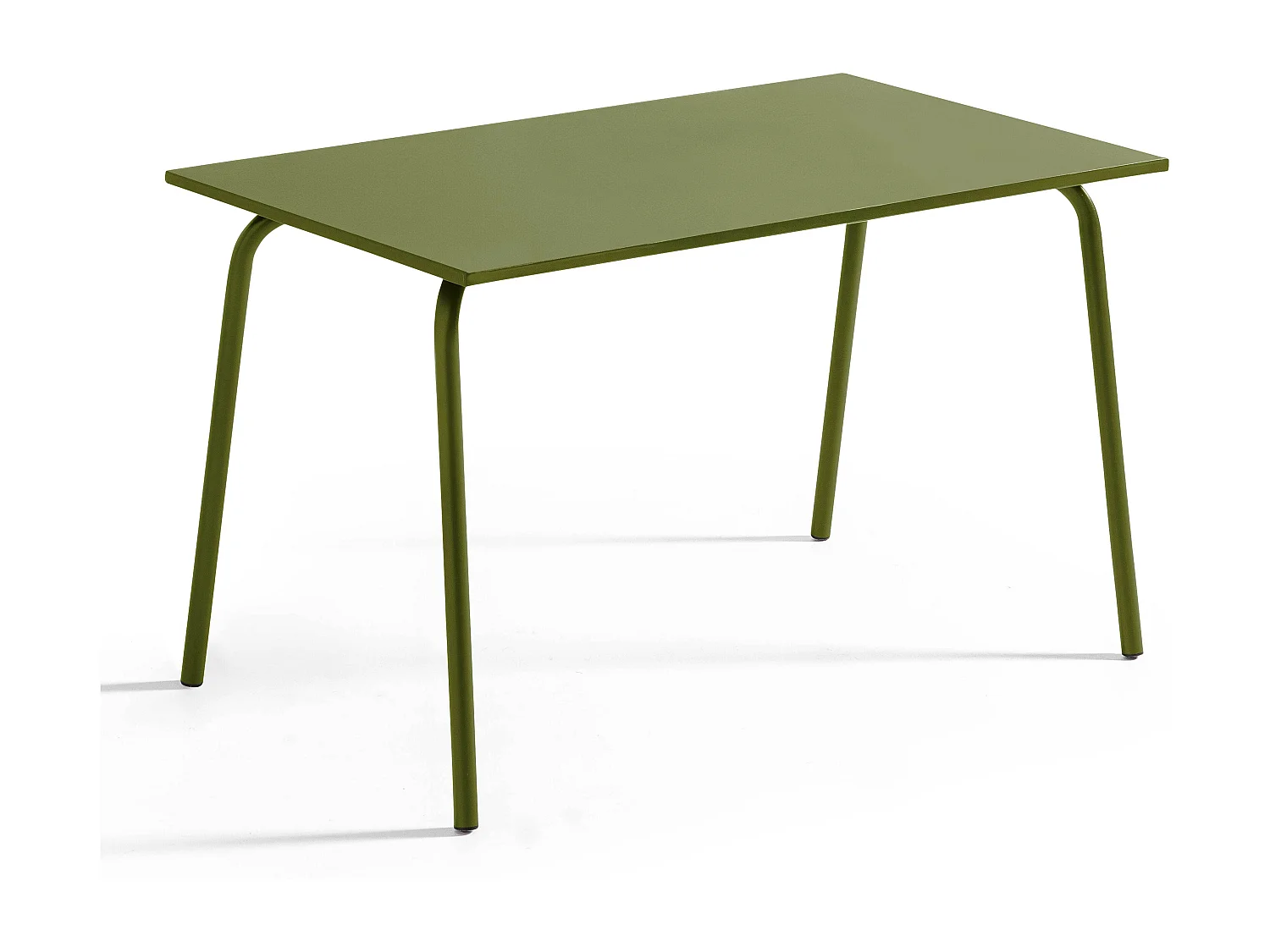 Ensemble table de jardin en métal et 4 chaises Vert Kaki - Palavas