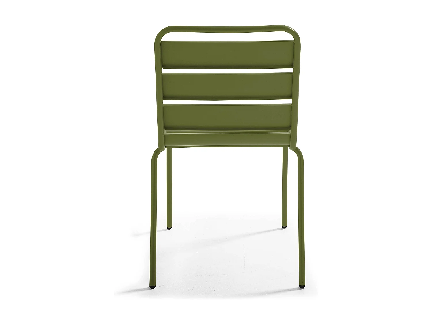 Ensemble table de jardin et 6 chaises en métal Vert Kaki - Palavas