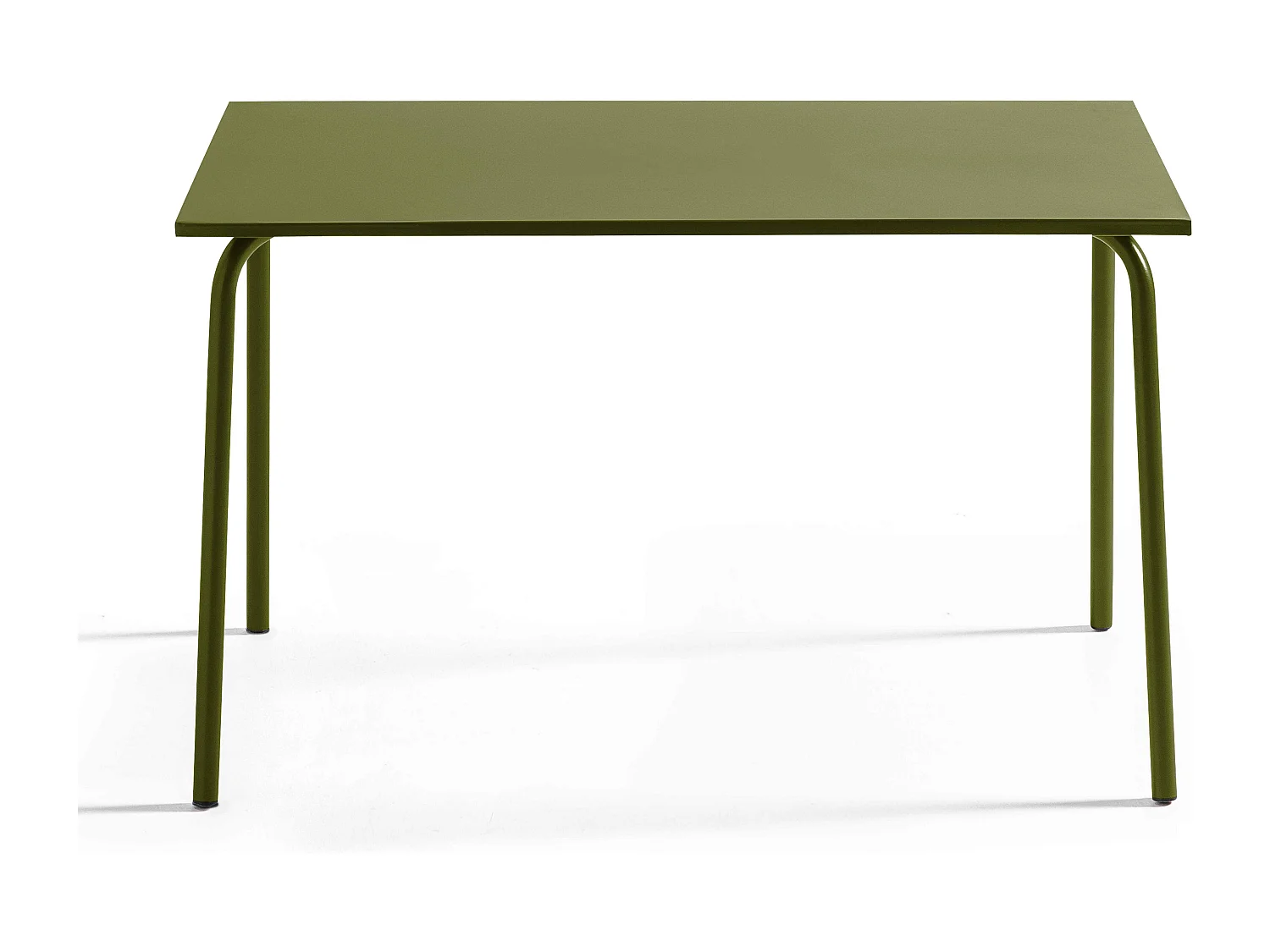 Ensemble table de jardin et 4 fauteuils en métal Vert Kaki - Palavas