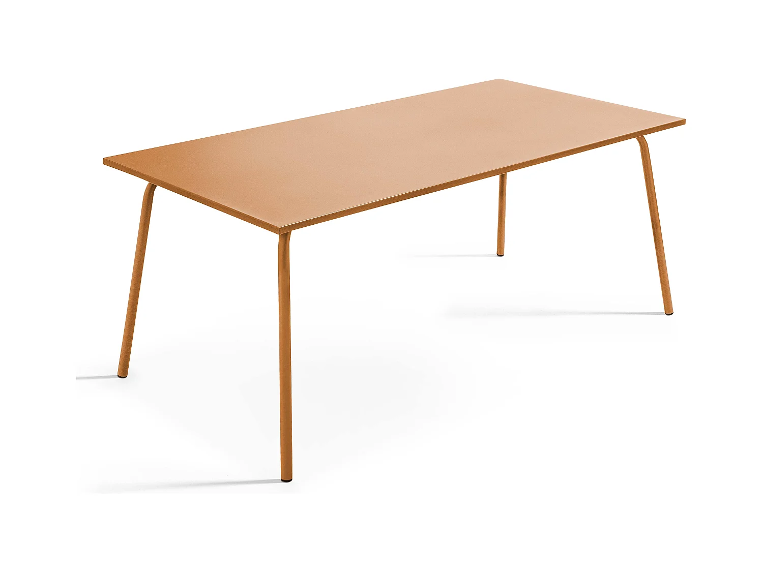 Ensemble table de jardin et 6 fauteuils en métal Caramel - Palavas