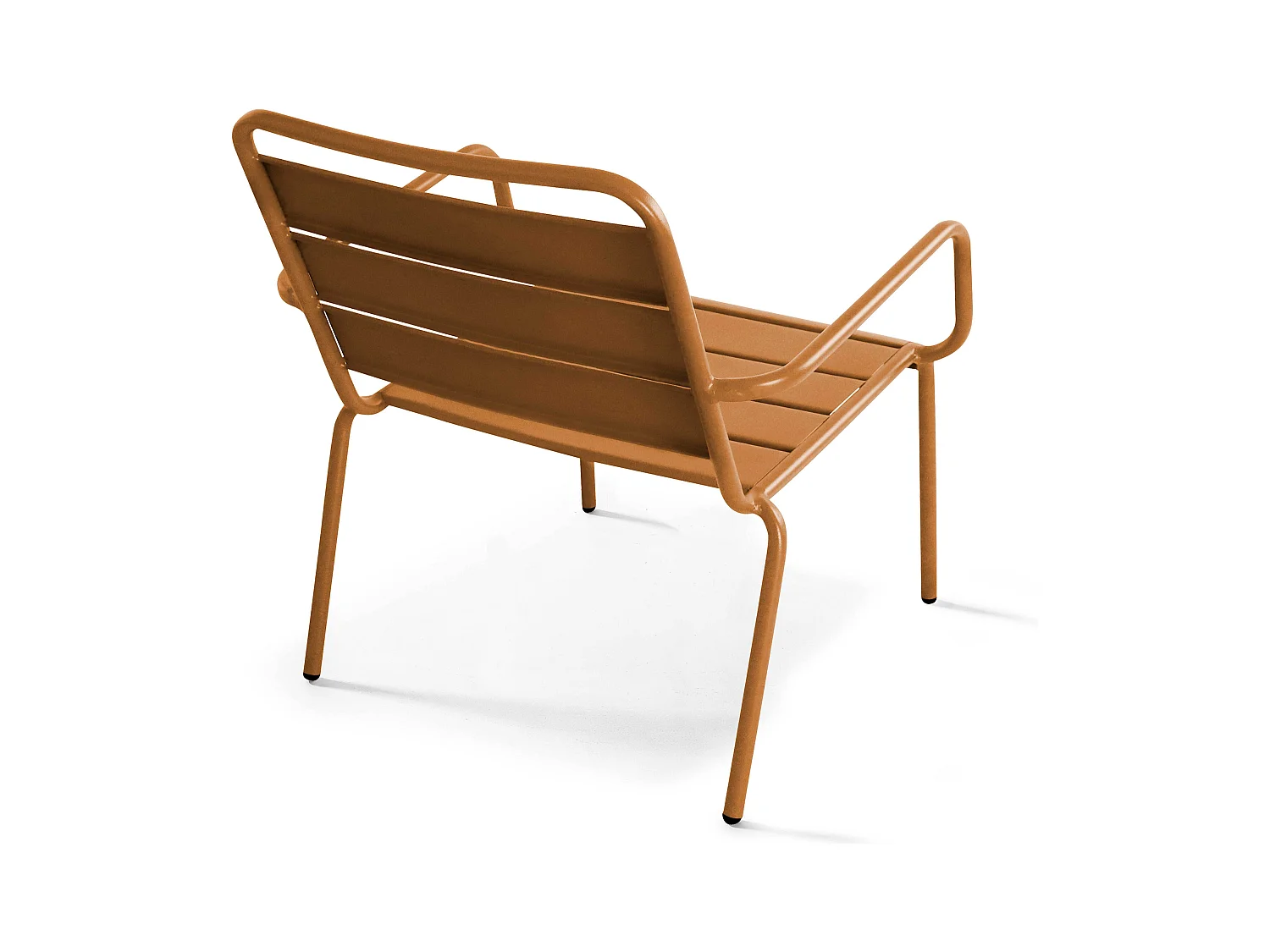 Fauteuil de jardin bas relax acier caramel - Palavas