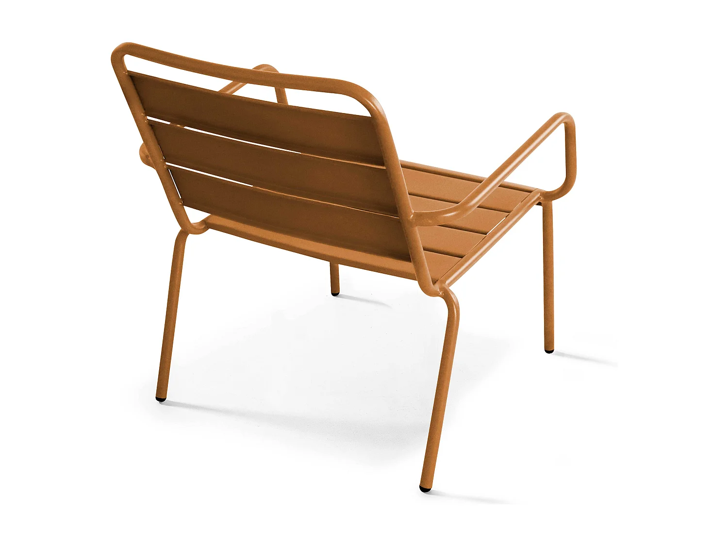 Fauteuil de jardin bas relax acier caramel - Palavas