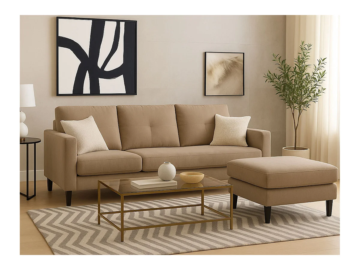 Sofá com Chaise Inter (Bege)