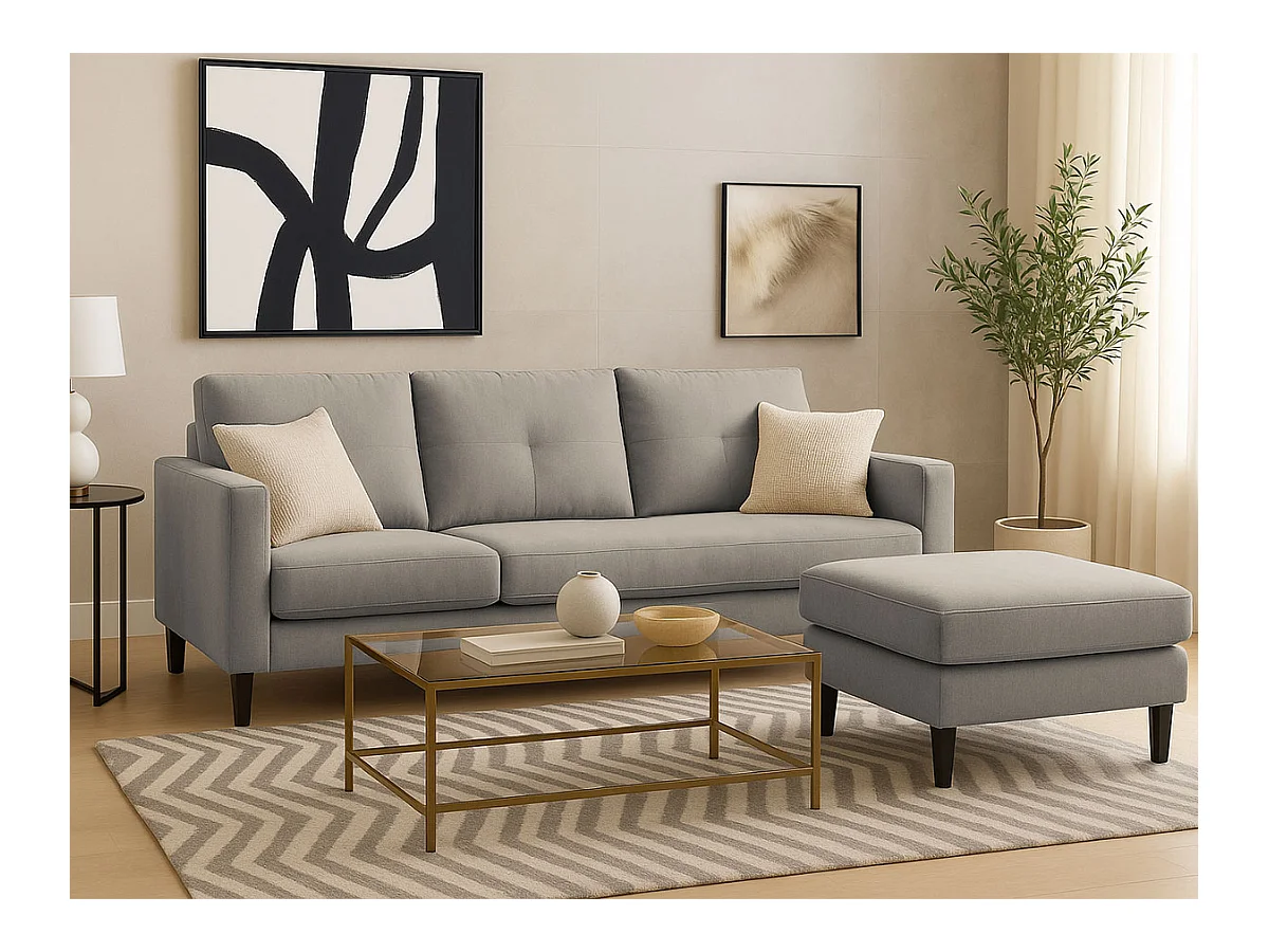 Sofá com Chaise Inter (Cinza)