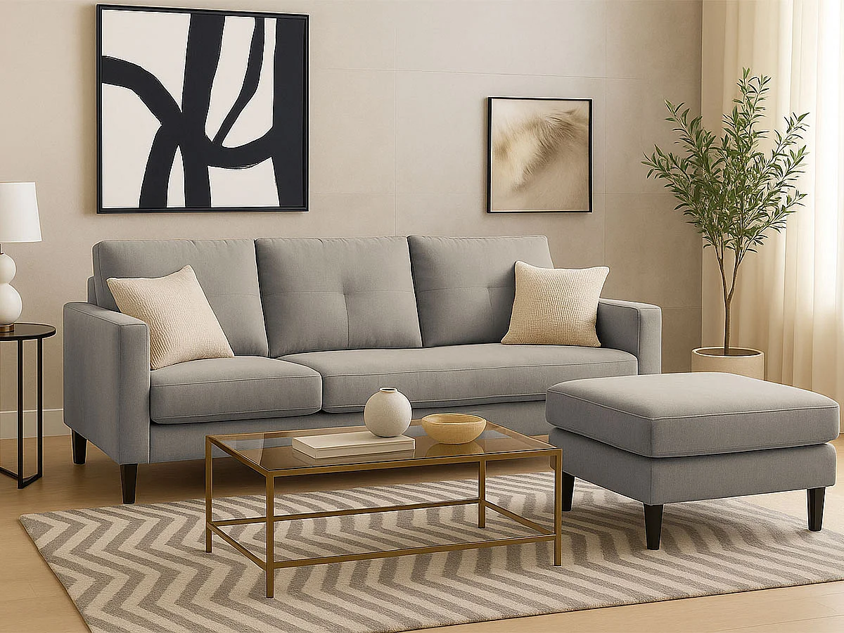 Sofá com Chaise Inter (Cinza)