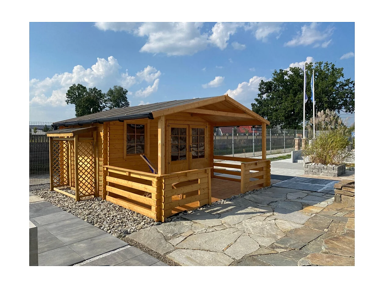 Capannone per legna 1.96 m3 - 1.8x0.64 m - H.1.8 m - Trattata - DREW1 - ALTANKA