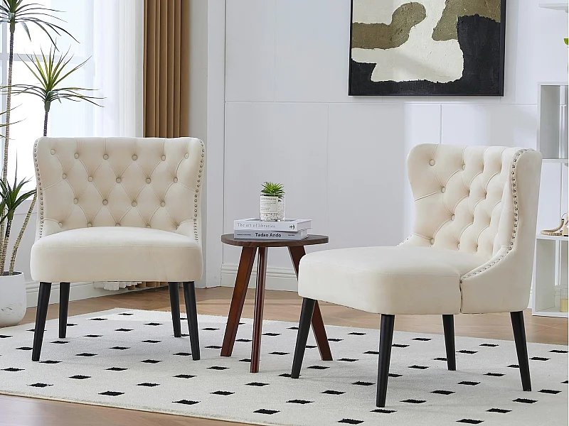 Set van 2 luxe fluwelen stoelen - Comfort en elegantie - Ideaal voor de eetkamer