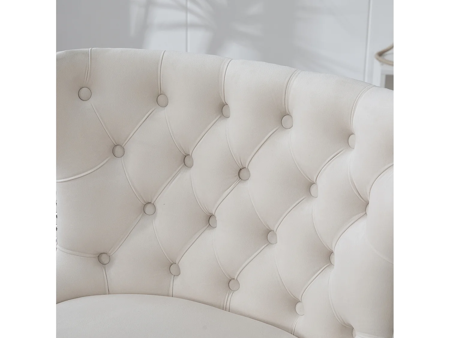 Lot de 2 Chaises de luxe en velours beige - Confort et élégance - Idéale pour salle à manger