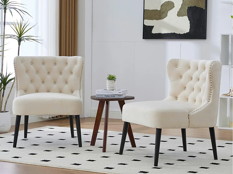Set van 2 luxe fluwelen stoelen - Comfort en elegantie - Ideaal voor de eetkamer