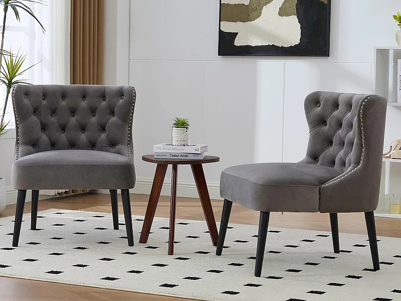 Set van 2 luxe fluwelen stoelen - Comfort en elegantie - Ideaal voor de eetkamer
