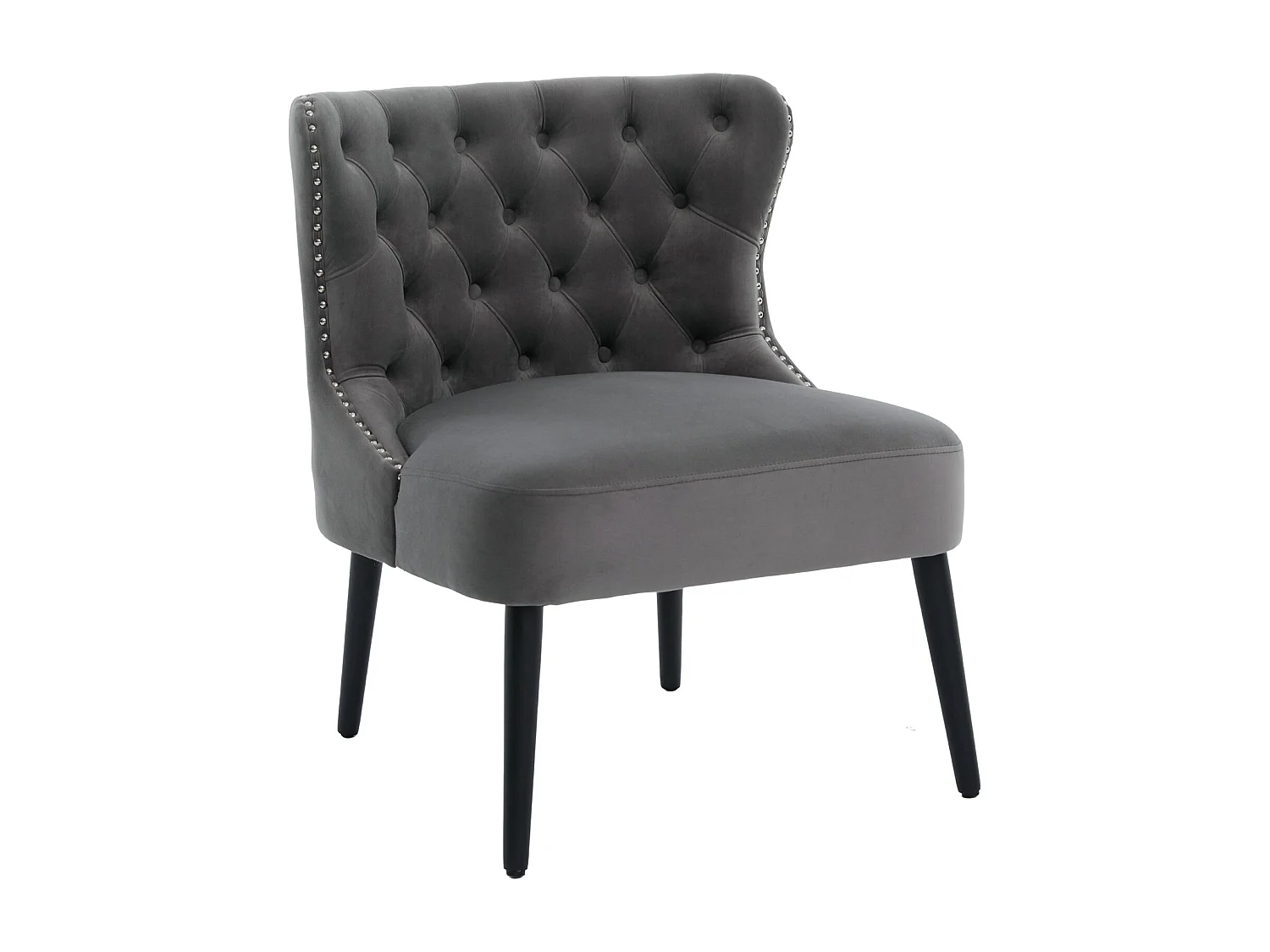 Lot de 2 Chaises de luxe en velours Gris - Confort et élégance - Idéale pour salle à manger