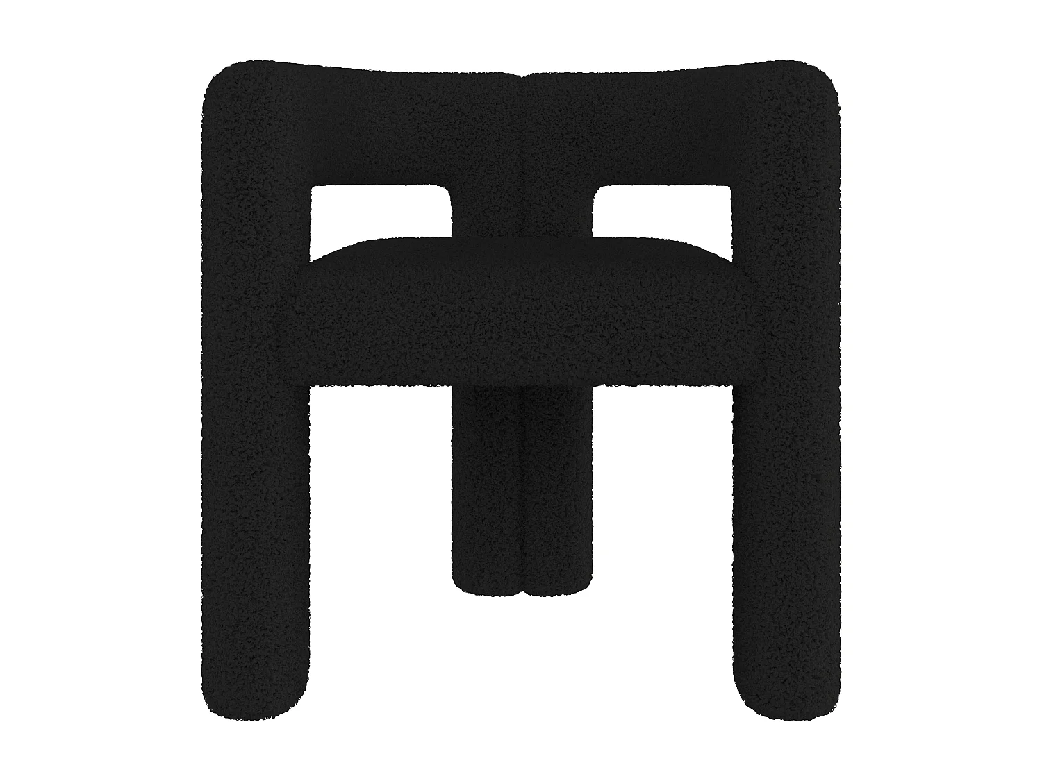 Chaise en velours Teddy noir - style patchwork - idéale pour café, salon ou repas en famille