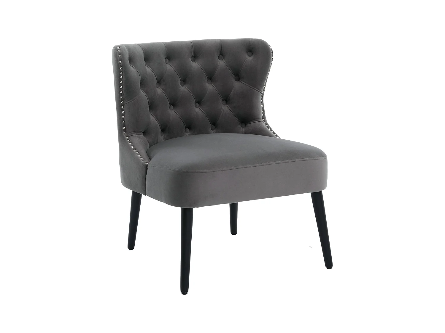 Chaise de luxe en velours Gris - Confort et élégance - Idéale pour salle à manger