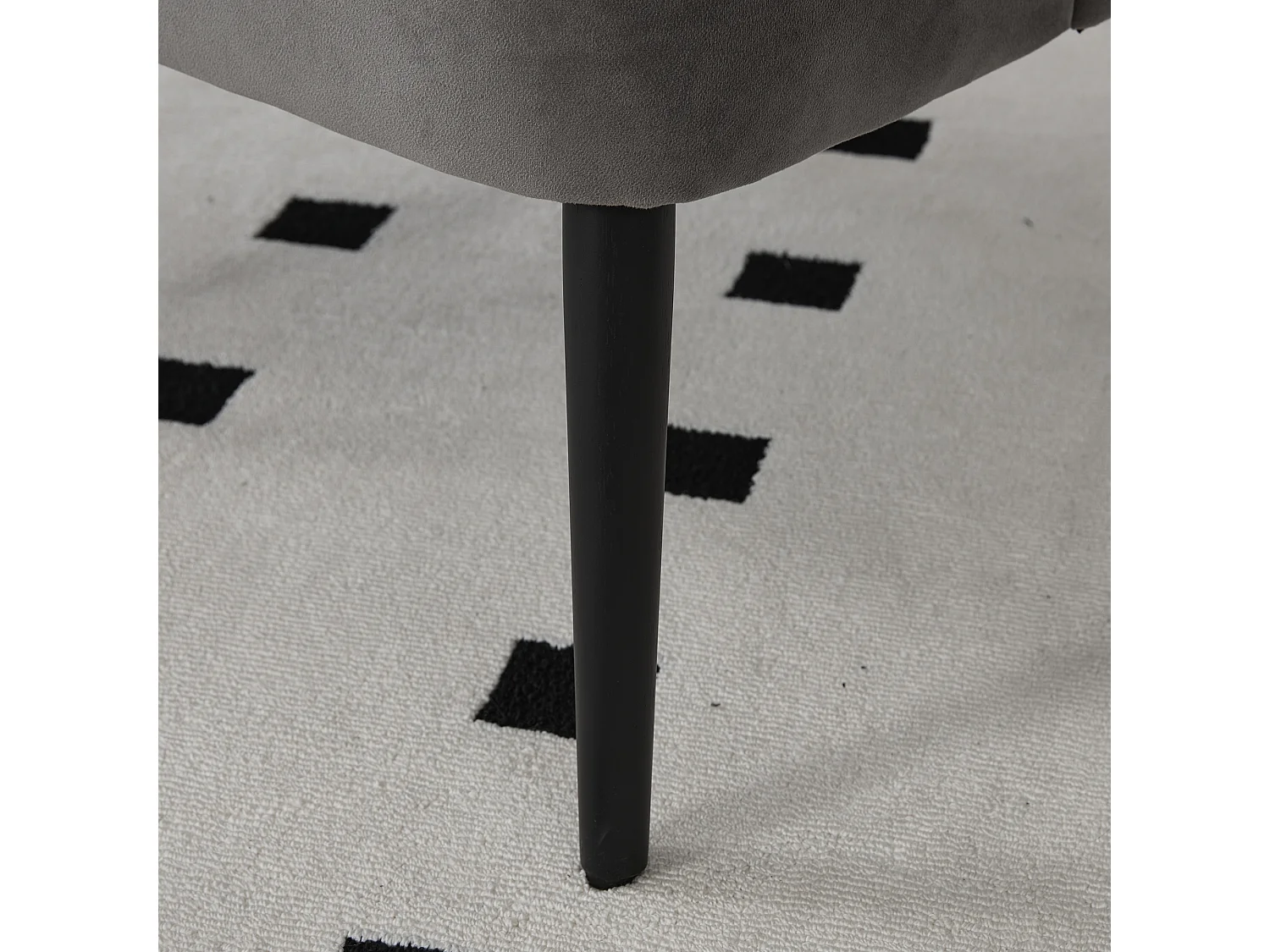 Chaise de luxe en velours Gris - Confort et élégance - Idéale pour salle à manger