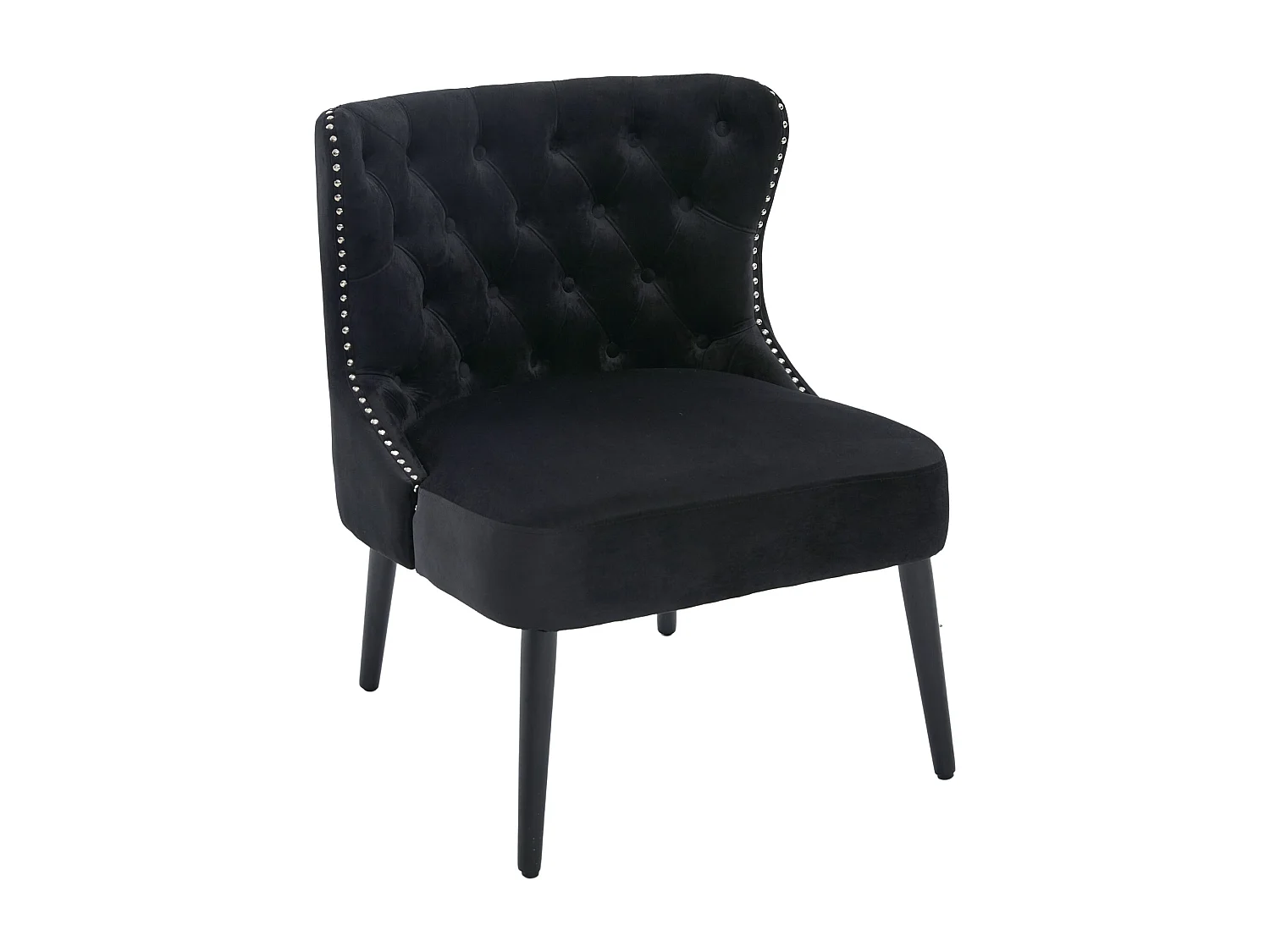 Lot de 2 Chaises de luxe en velours noir - Confort et élégance - Idéale pour salle à manger