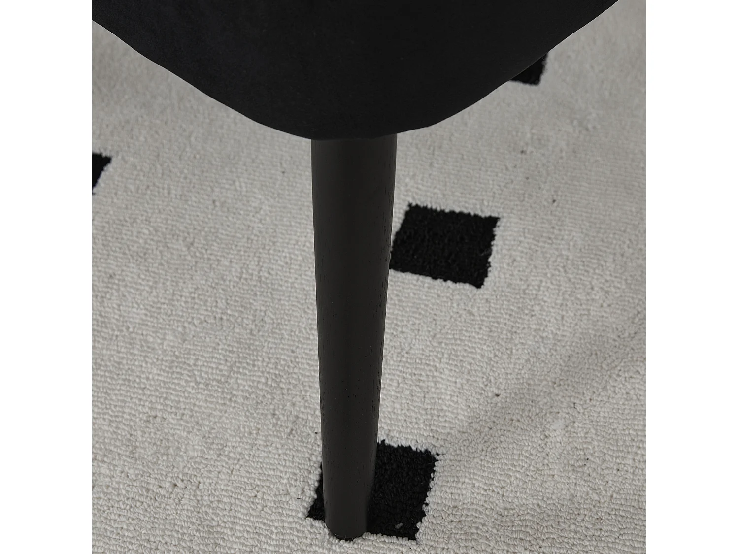 Lot de 2 Chaises de luxe en velours noir - Confort et élégance - Idéale pour salle à manger