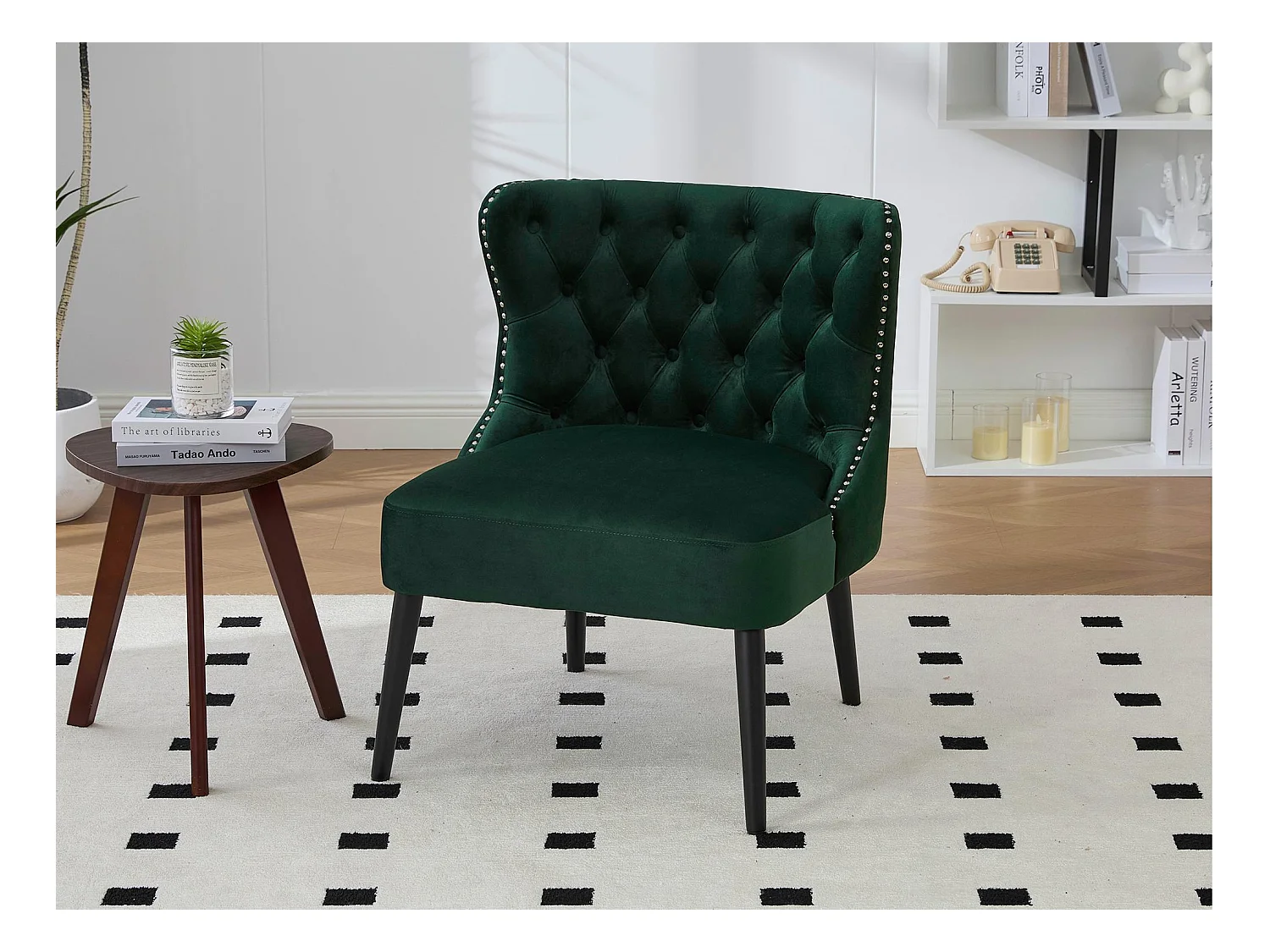 Chaise de luxe en velours Vert - Confort et élégance - Idéale pour salle à manger