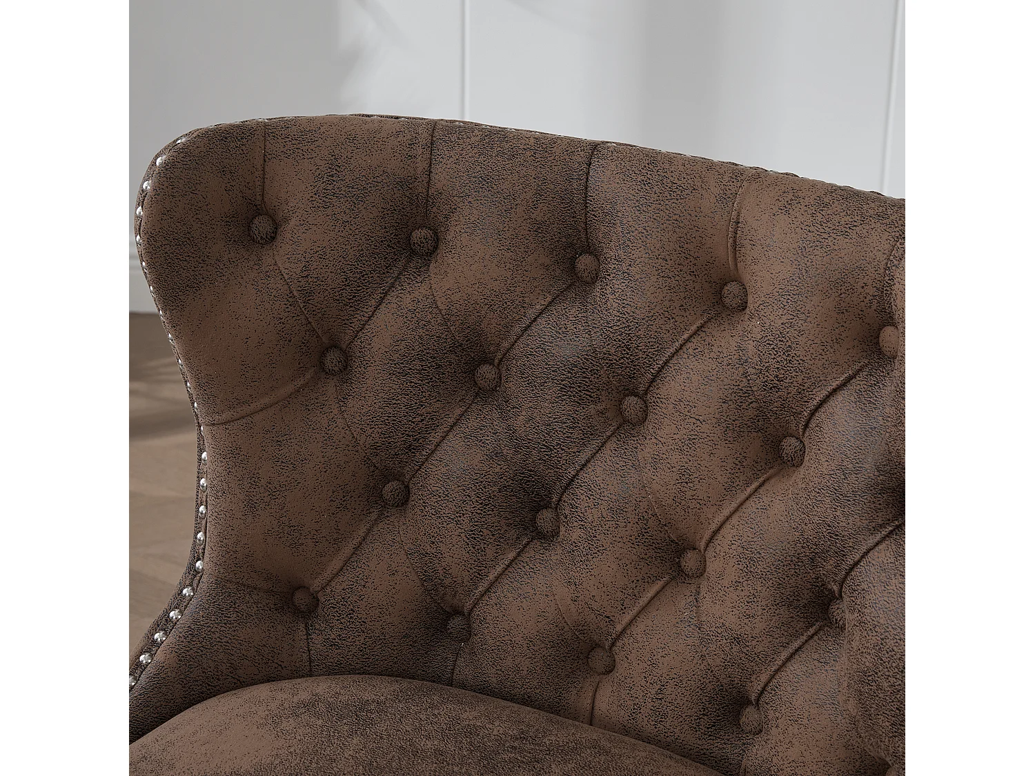 Luxe vintage microvezel stoel - Comfort en elegantie - Ideaal voor de eetkamer