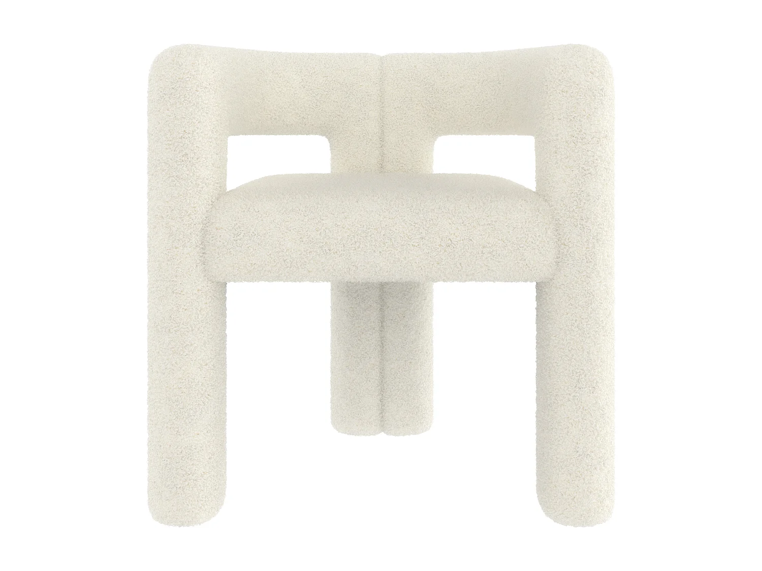 Chaise en velours Teddy beige - style patchwork - idéale pour café, salon ou repas en famille