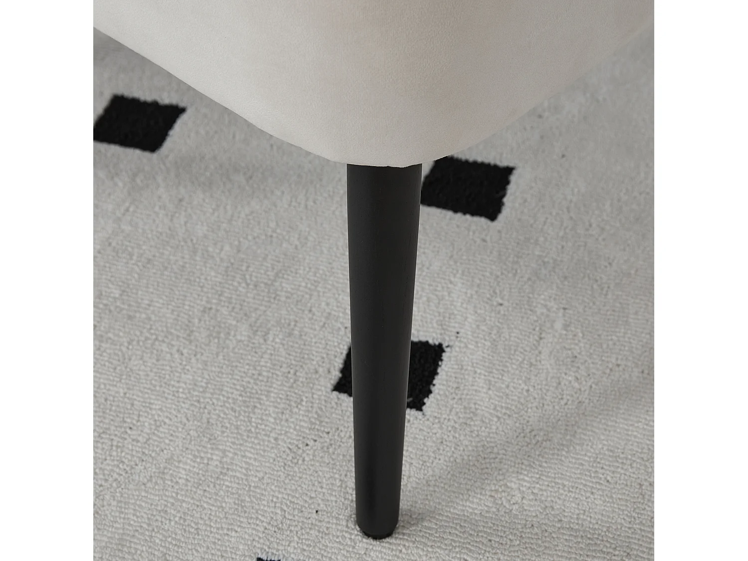 Chaise de luxe en velours beige - Confort et élégance - Idéale pour salle à manger