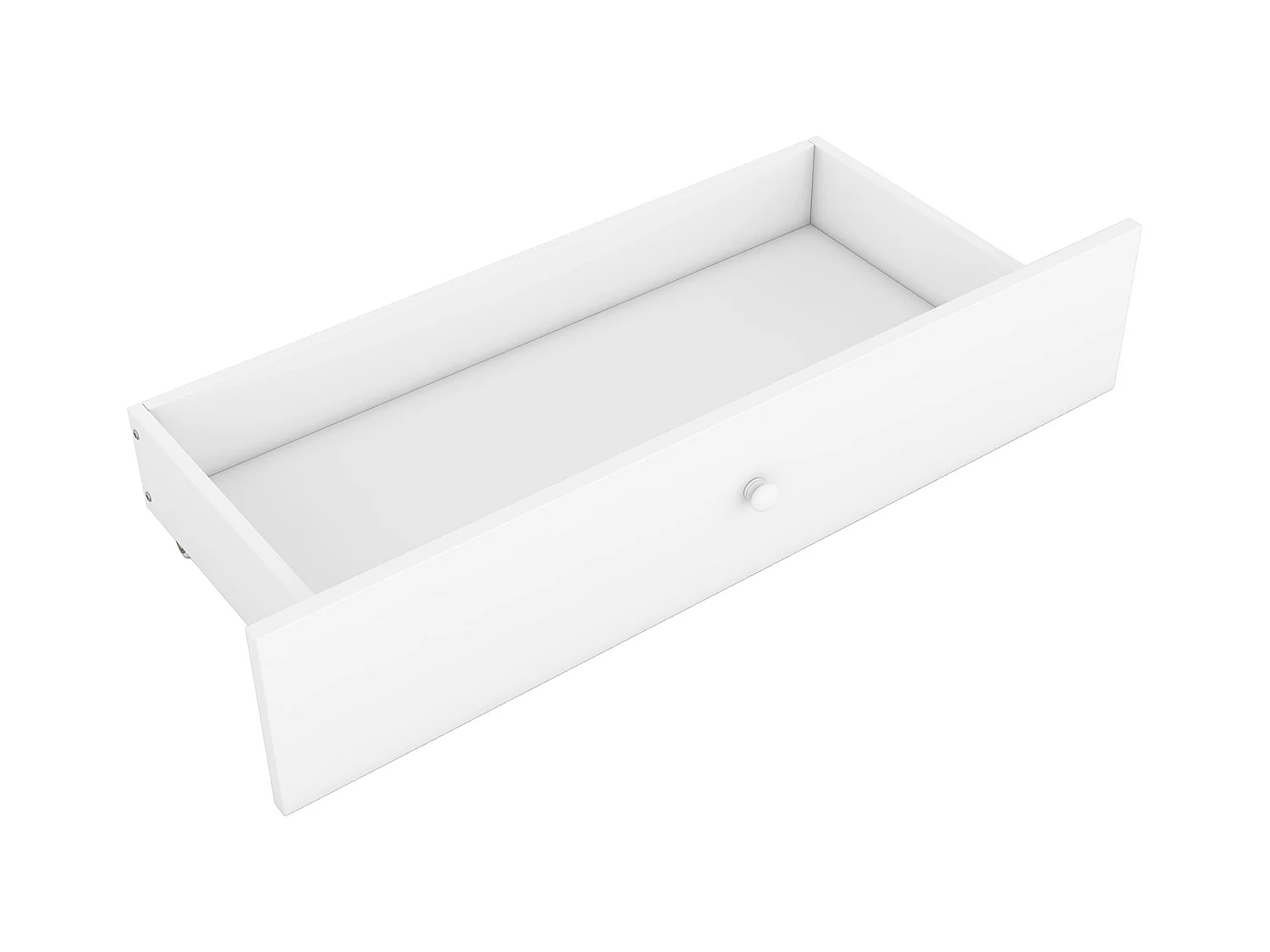 Lit adulte double 160x200 cm cm avec sommier - tête de lit avec rangements et 4 tiroirs - bois - blanc (sans matelas)