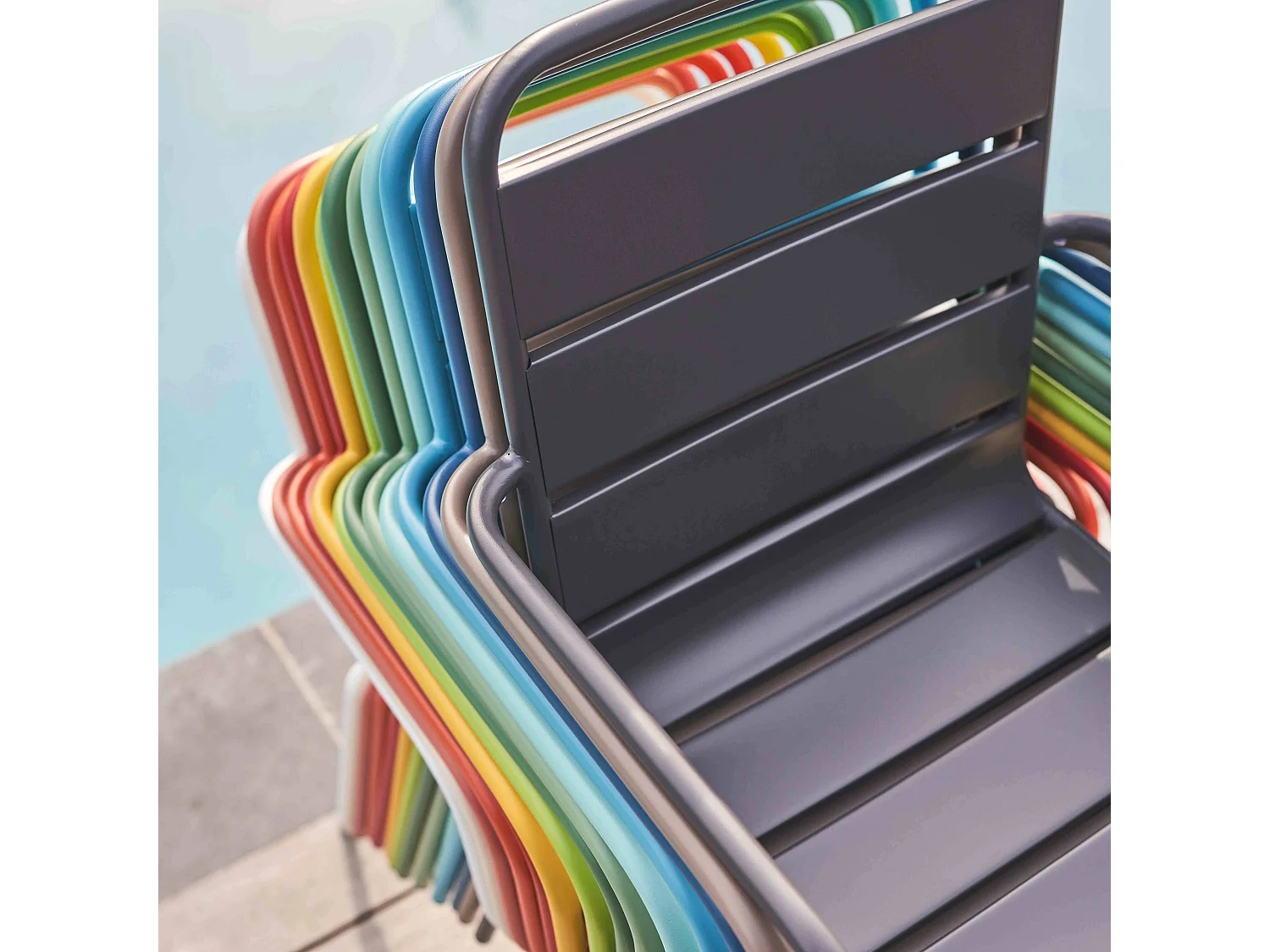 Fauteuil de jardin en métal pourpre - Palavas