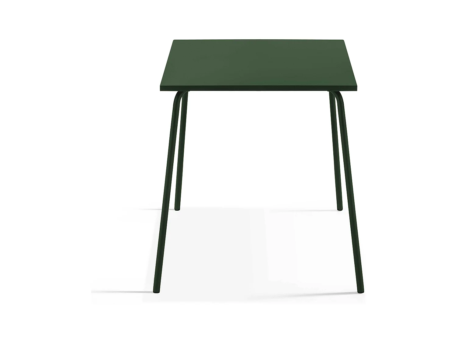 Table de jardin carrée en métal vert forêt 70cm  - Palavas