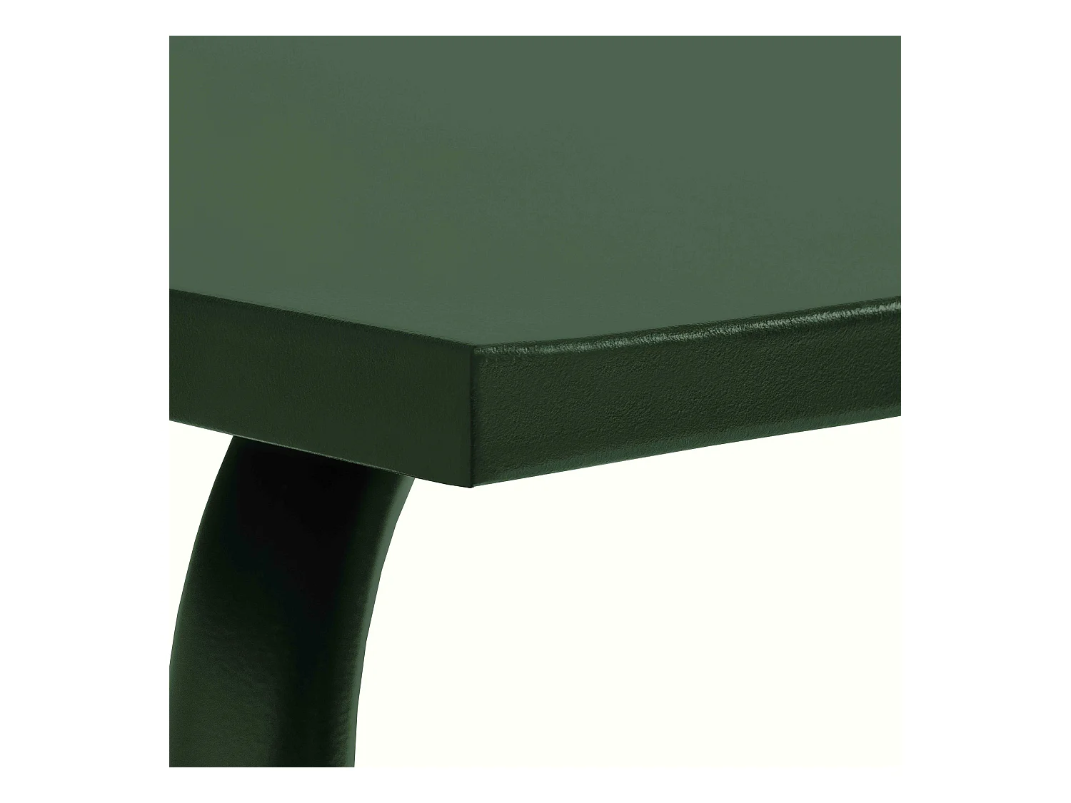 Table de jardin carrée en métal vert forêt 70cm  - Palavas