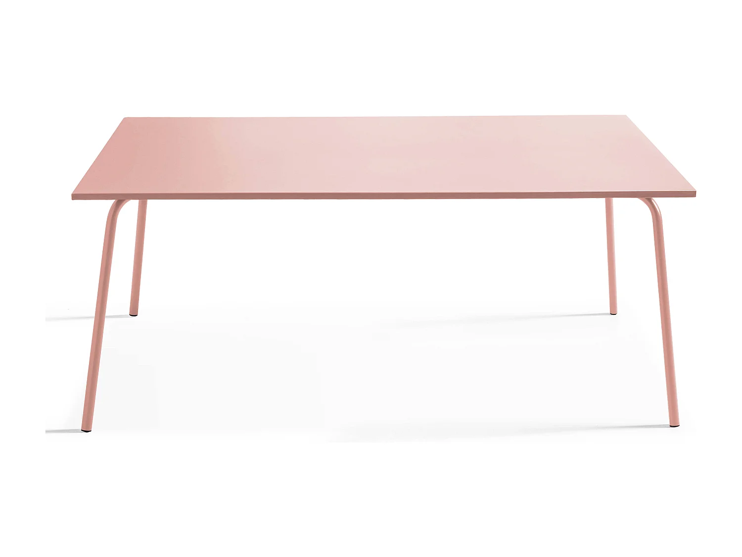Ensemble table de jardin et 8 chaises en métal Rose poudré - Palavas