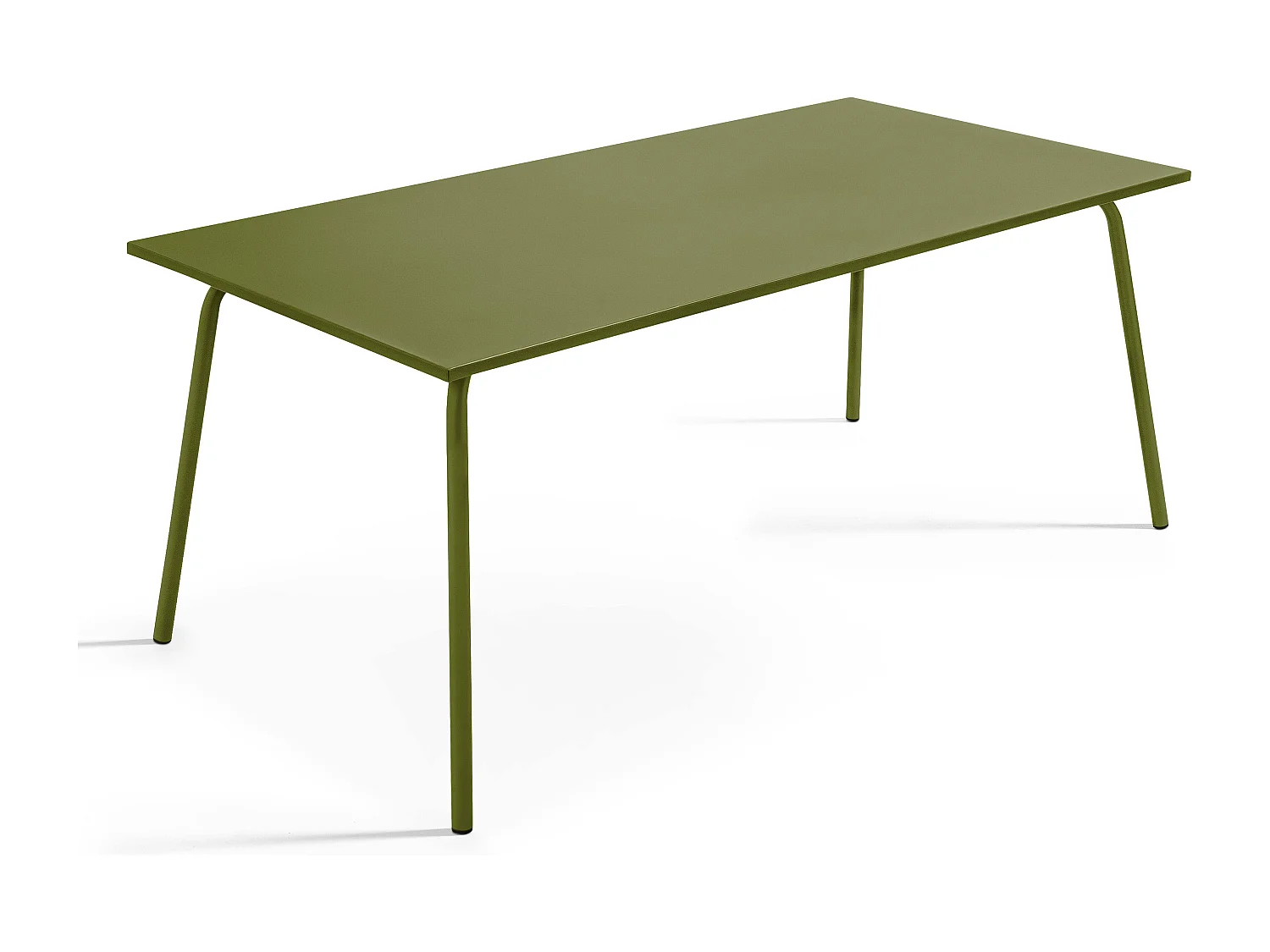 Ensemble table de jardin et 8 fauteuils en métal Vert Kaki - Palavas