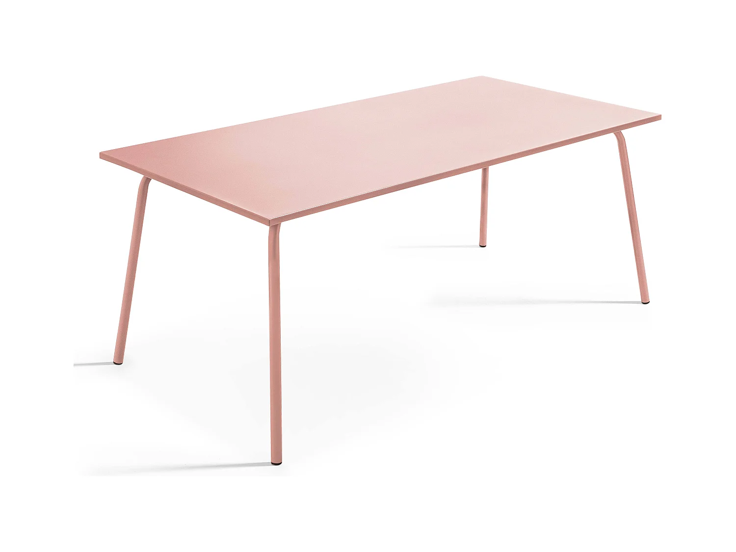 Ensemble table de jardin et 8 fauteuils en métal Rose poudré - Palavas