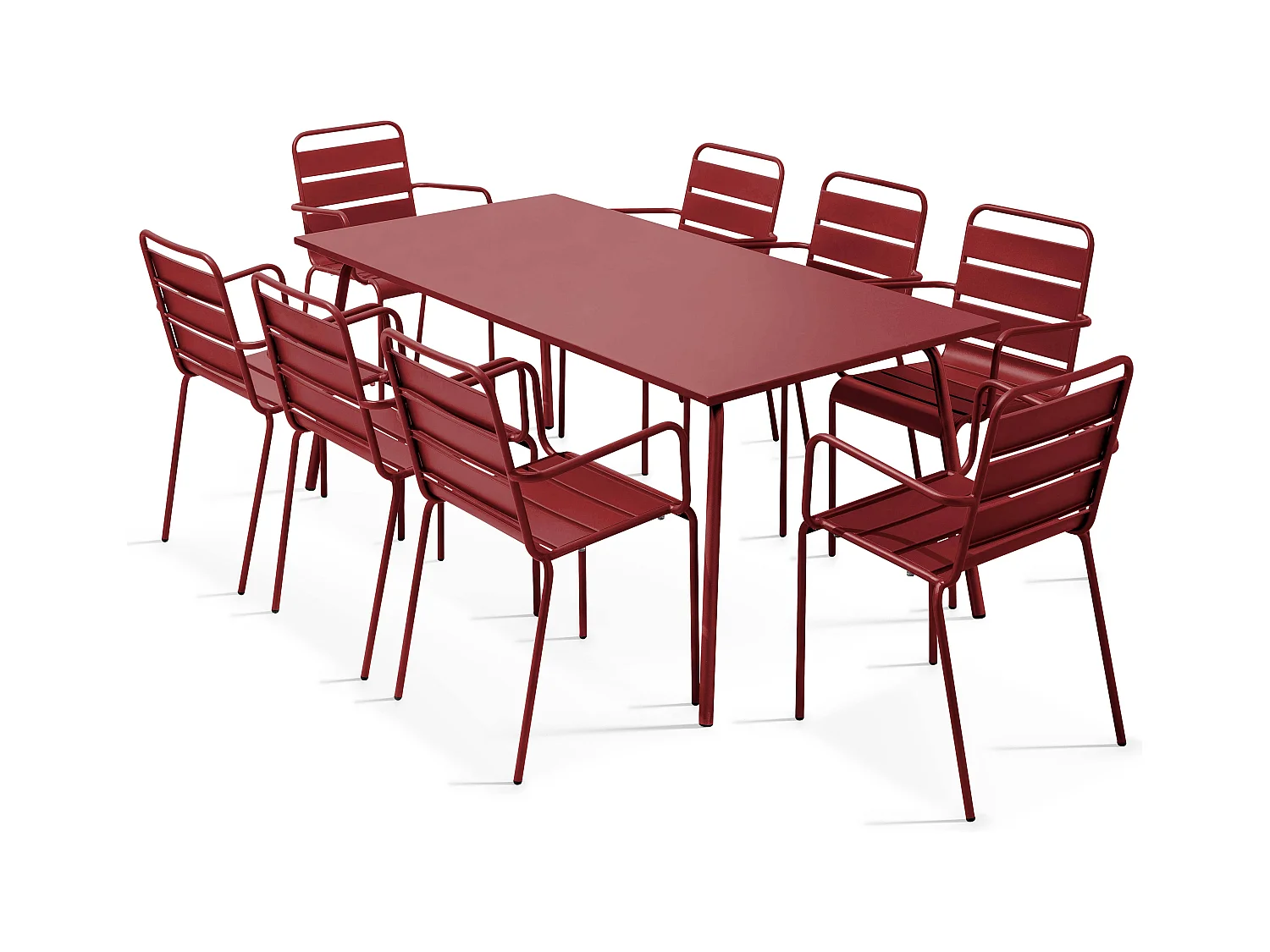 Tuinmeubelset met tafel en 8 stoelen Paars