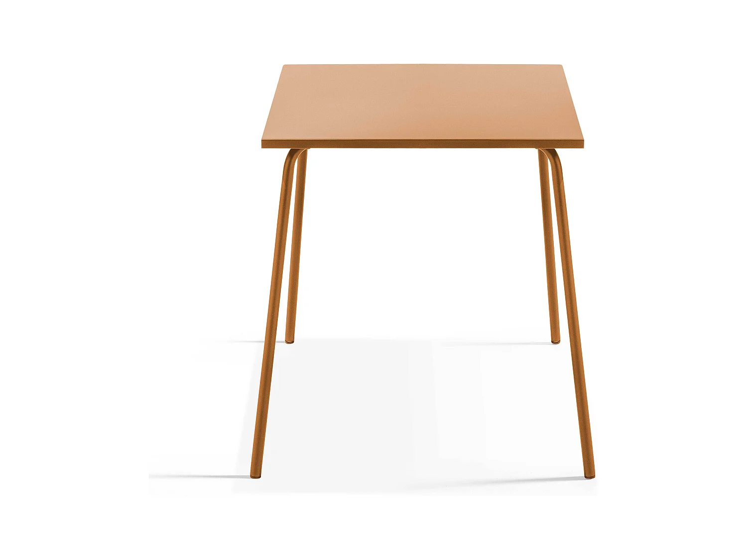 Table de jardin carrée en métal caramel 70cm  - Palavas