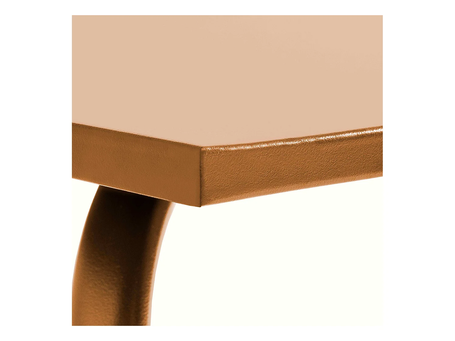 Table de jardin carrée en métal caramel 70cm  - Palavas