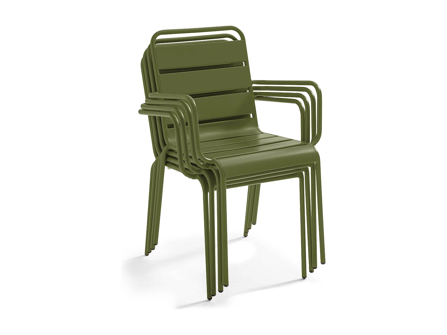 Fauteuil de jardin en métal vert kaki - Palavas