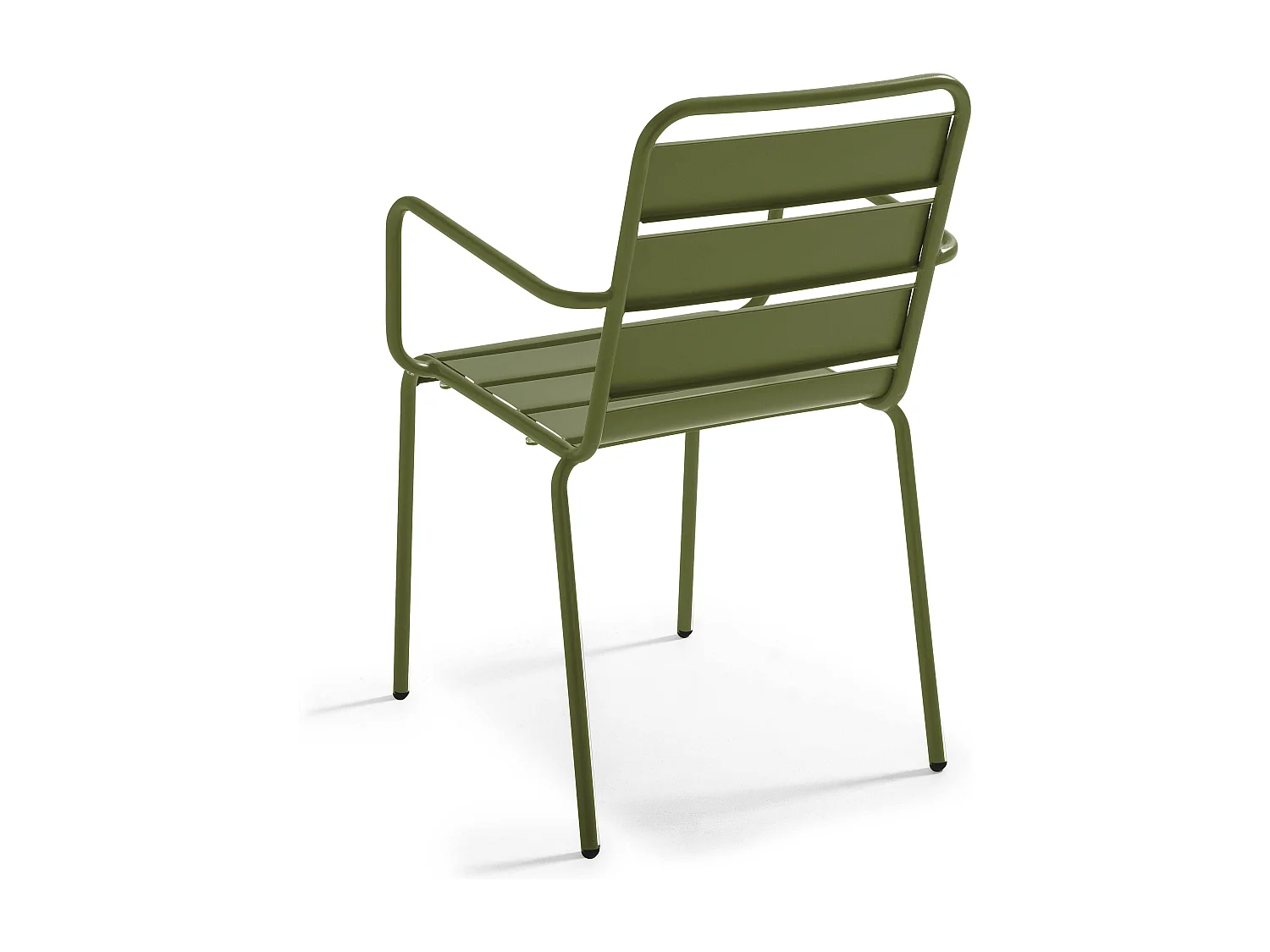 Fauteuil de jardin en métal vert kaki - Palavas