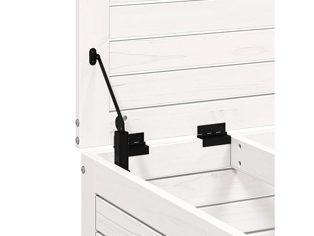 Harper Woods  Taburete de jardín madera maciza de pino blanco 62x63,5x32 cm